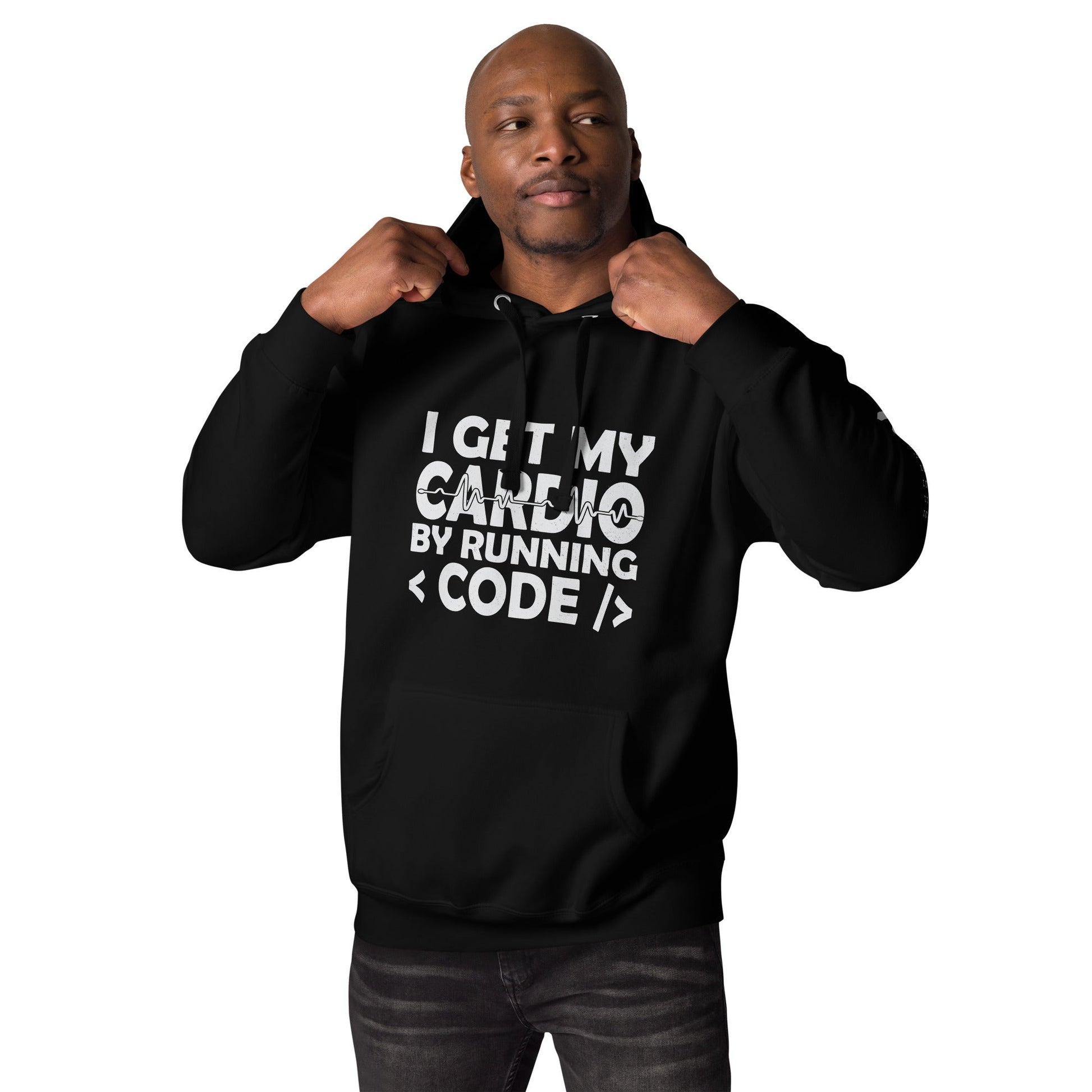 I Get my Cardio by Running Code - Unisex Hoodie by DarkByteGear