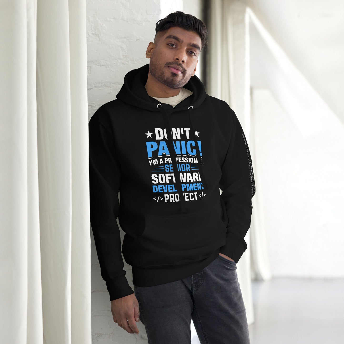 Don’t Panic I am a Professional Senior Development Analyst - Unisex Hoodie by DarkByteGear