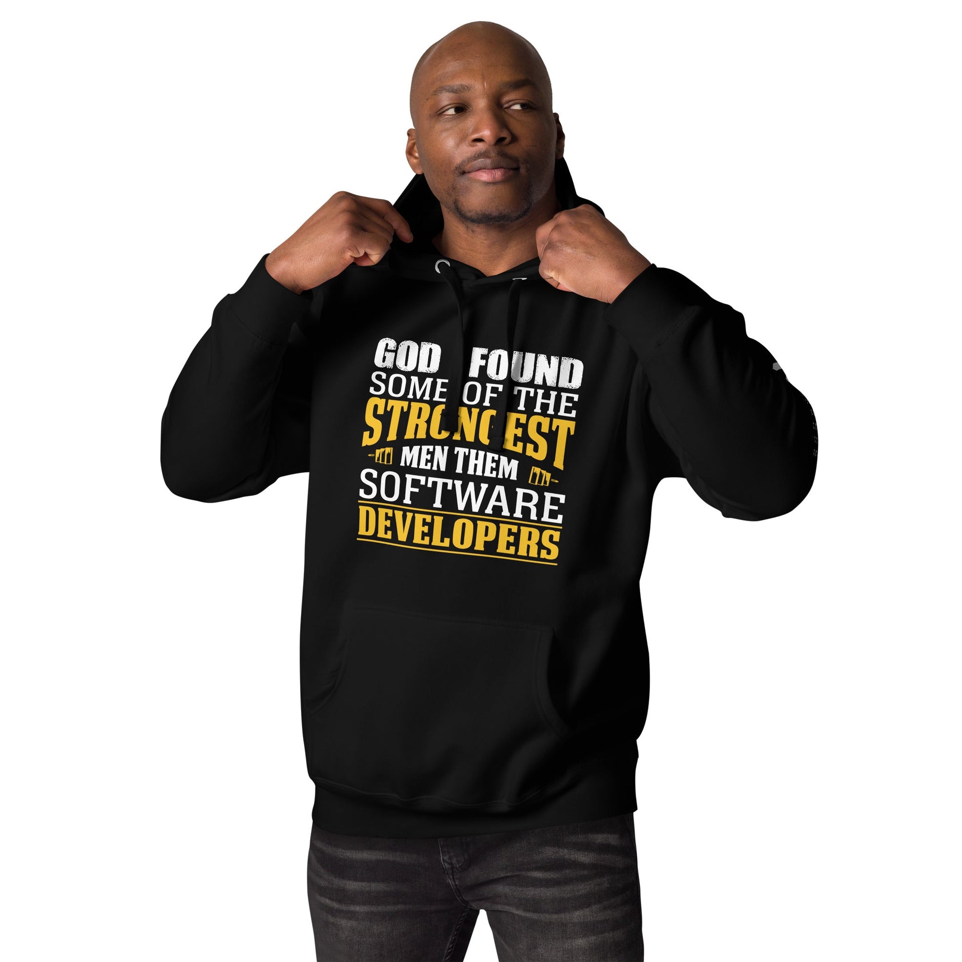 God Found some of the strongest men, them software developer - Unisex Hoodie by DarkByteGear