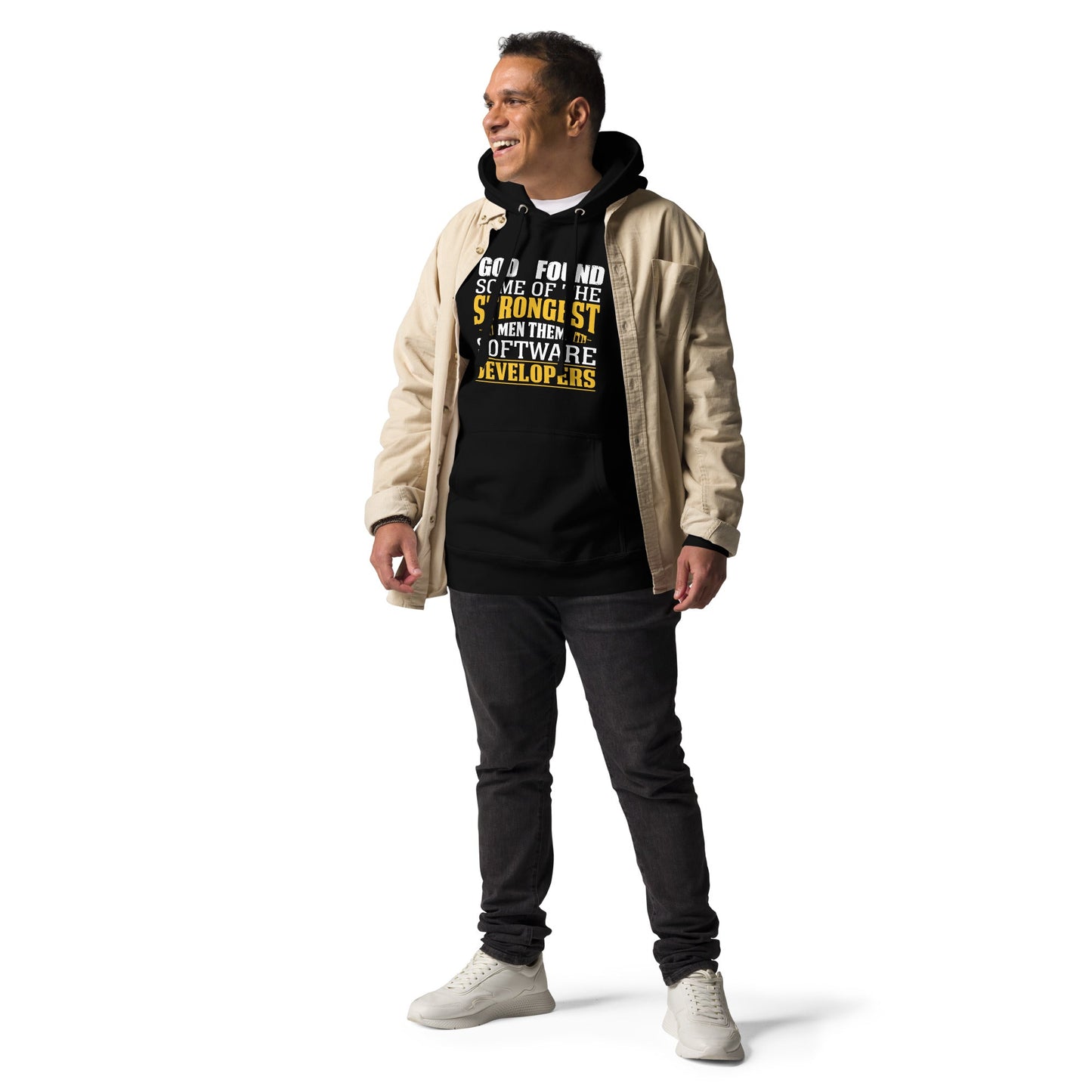 God Found some of the strongest men, them software developer - Unisex Hoodie by DarkByteGear