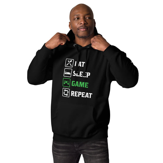 Eat, Sleep, GAME, Repeat - Unisex Hoodie by DarkByteGear