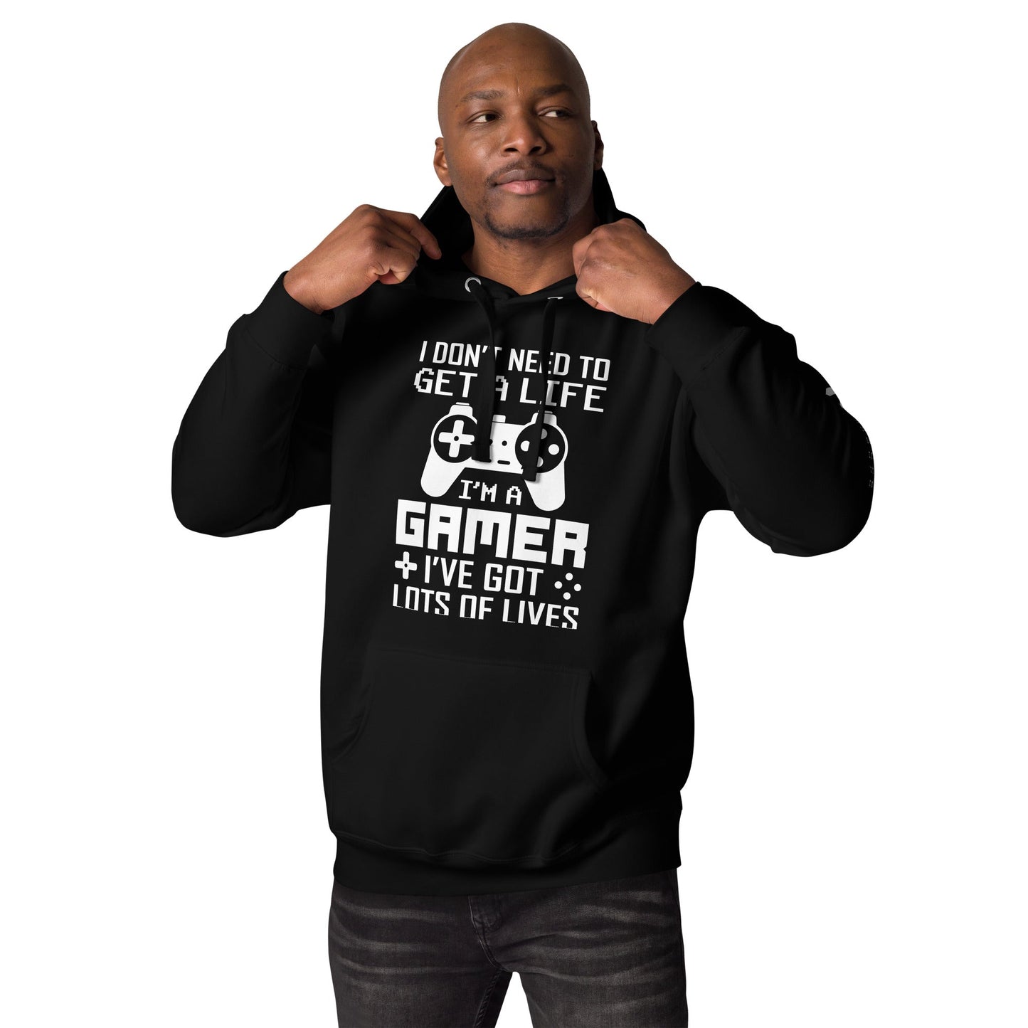 I don't need to get a life, I've already got lots of lives - Unisex Hoodie by DarkByteGear