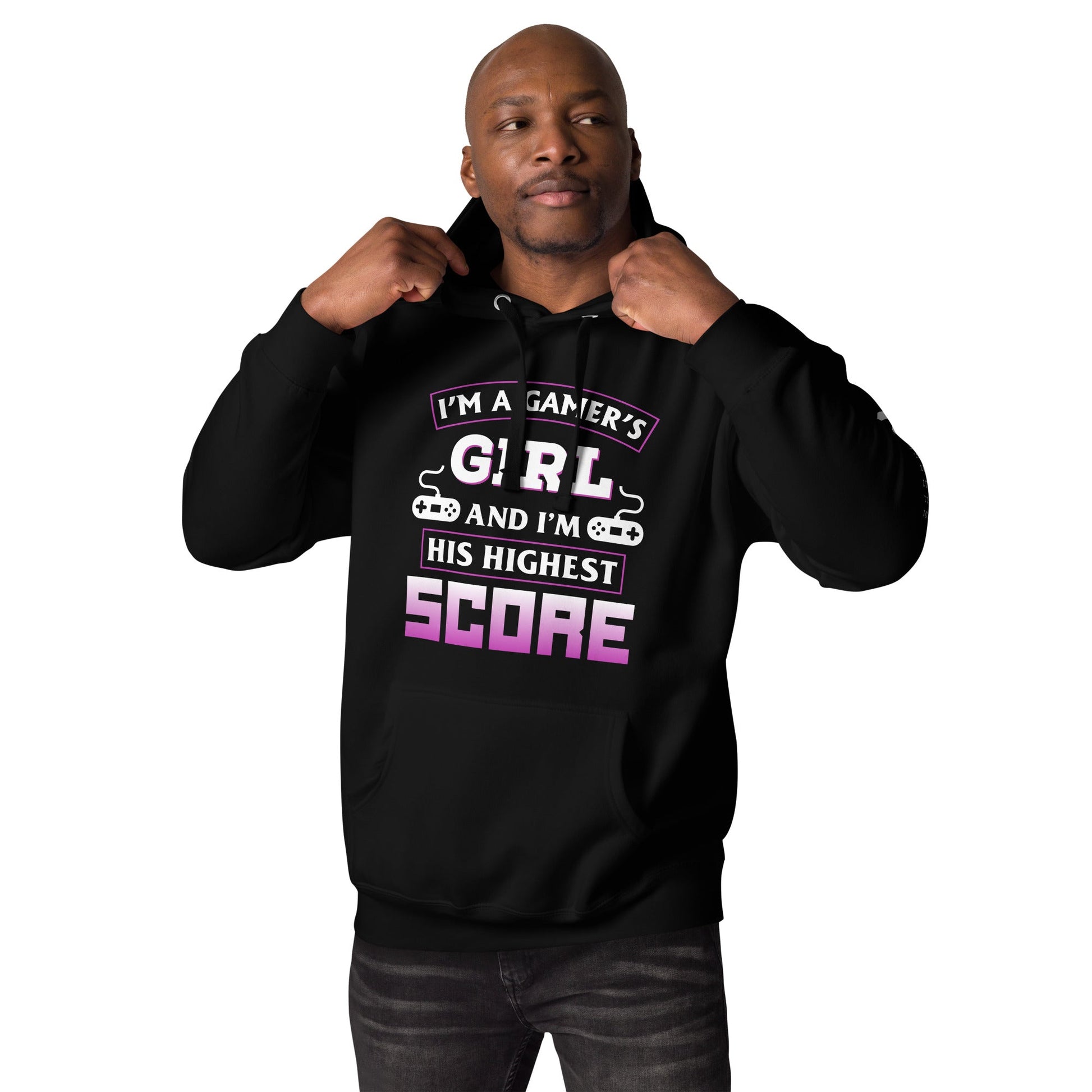 I am a Gamer's Girl, I'm his Greatest Achievement Purple edition - Unisex Hoodie by DarkByteGear