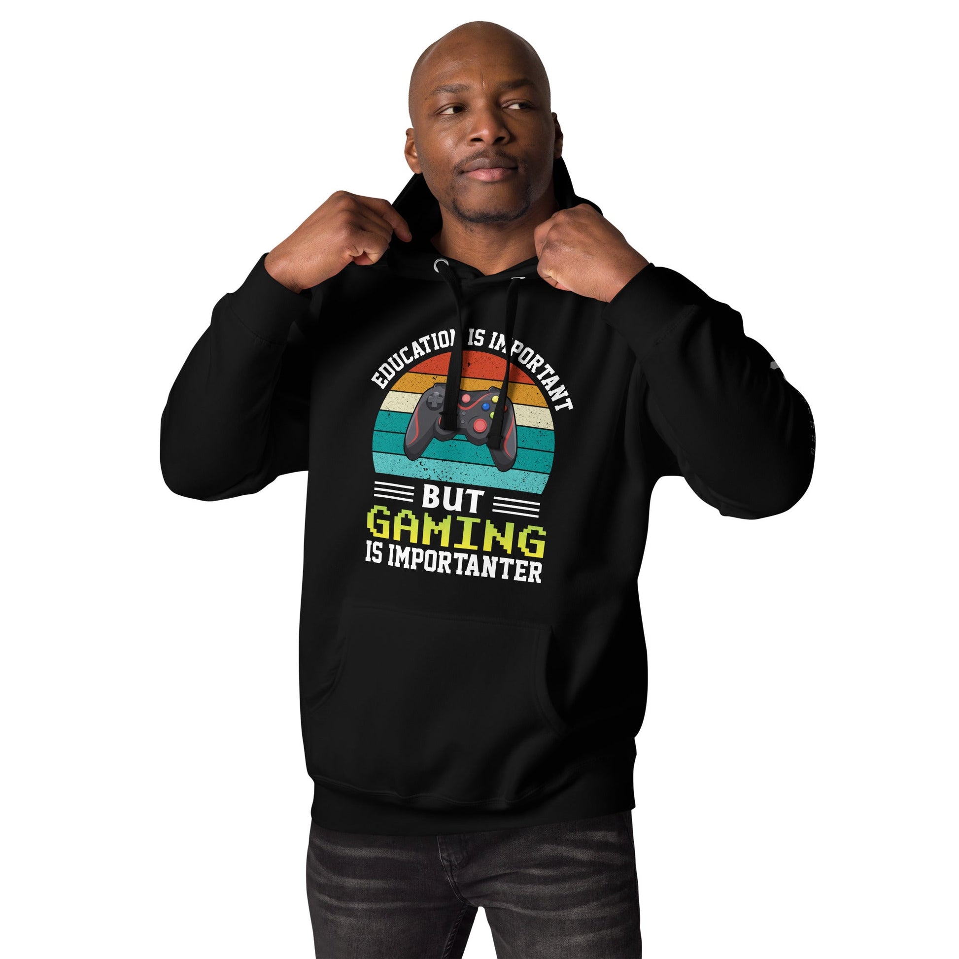Education is Important, but Gaming is importanter - Unisex Hoodie by DarkByteGear