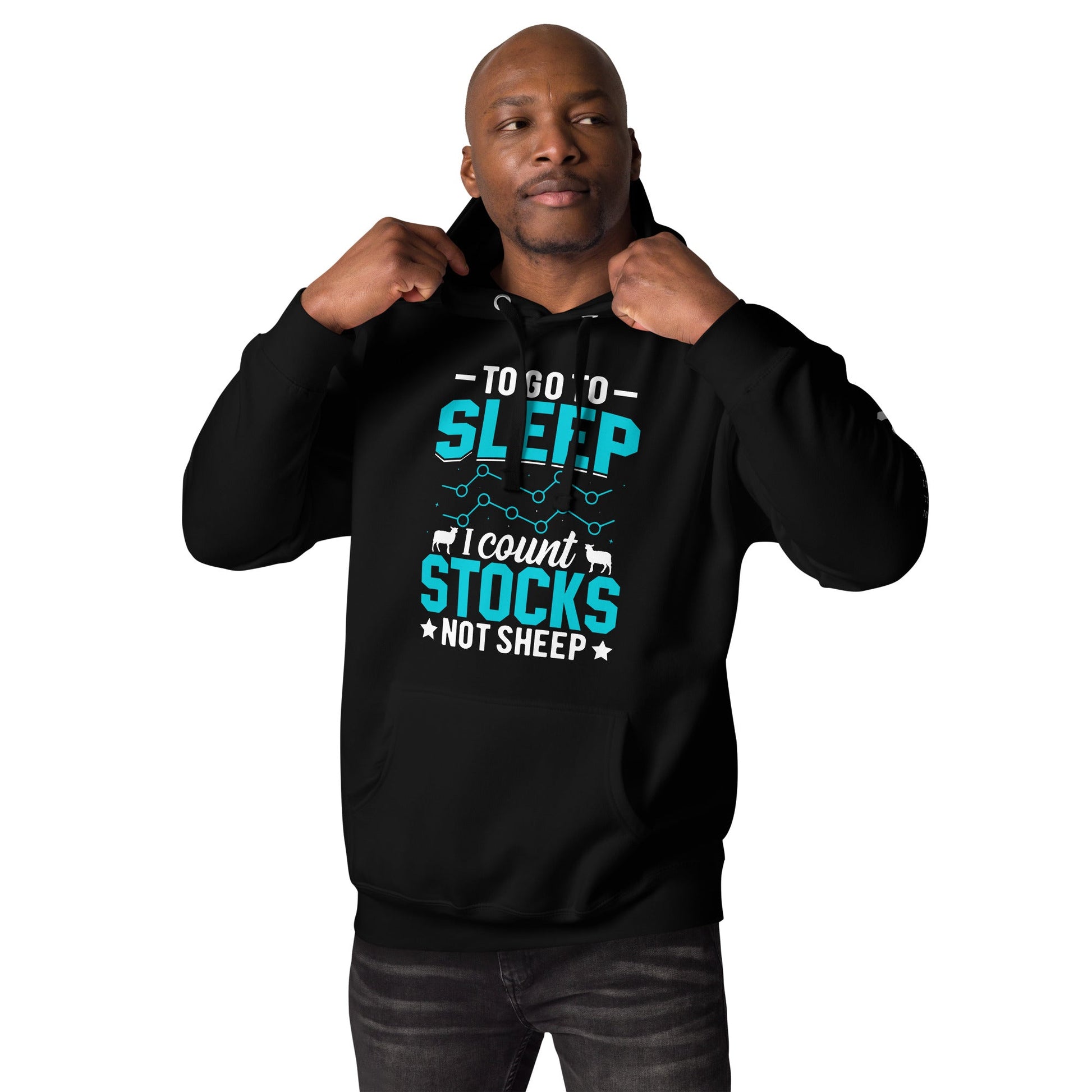 To go to sleep, I count stocks not sheep (DB) - Unisex Hoodie by DarkByteGear