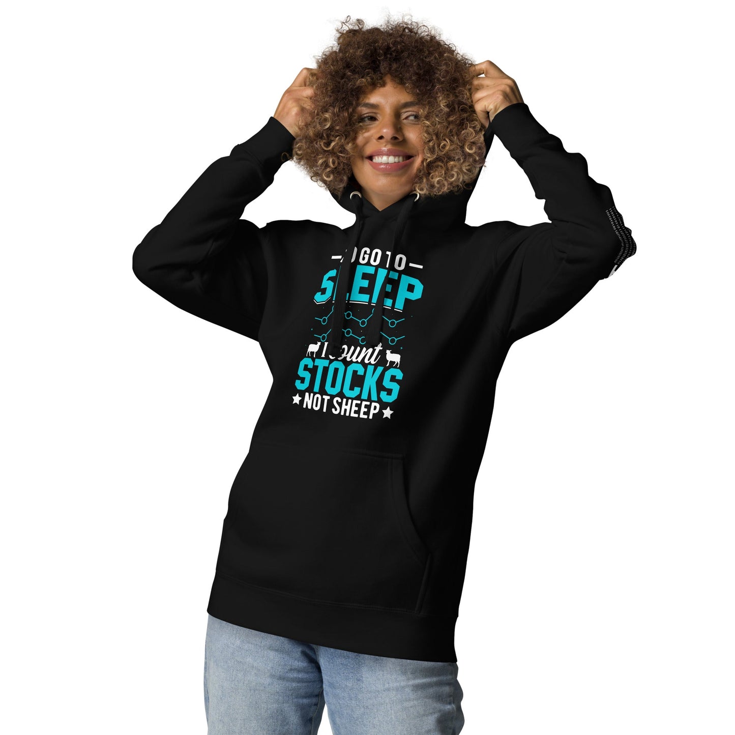 To go to sleep, I count stocks not sheep (DB) - Unisex Hoodie by DarkByteGear