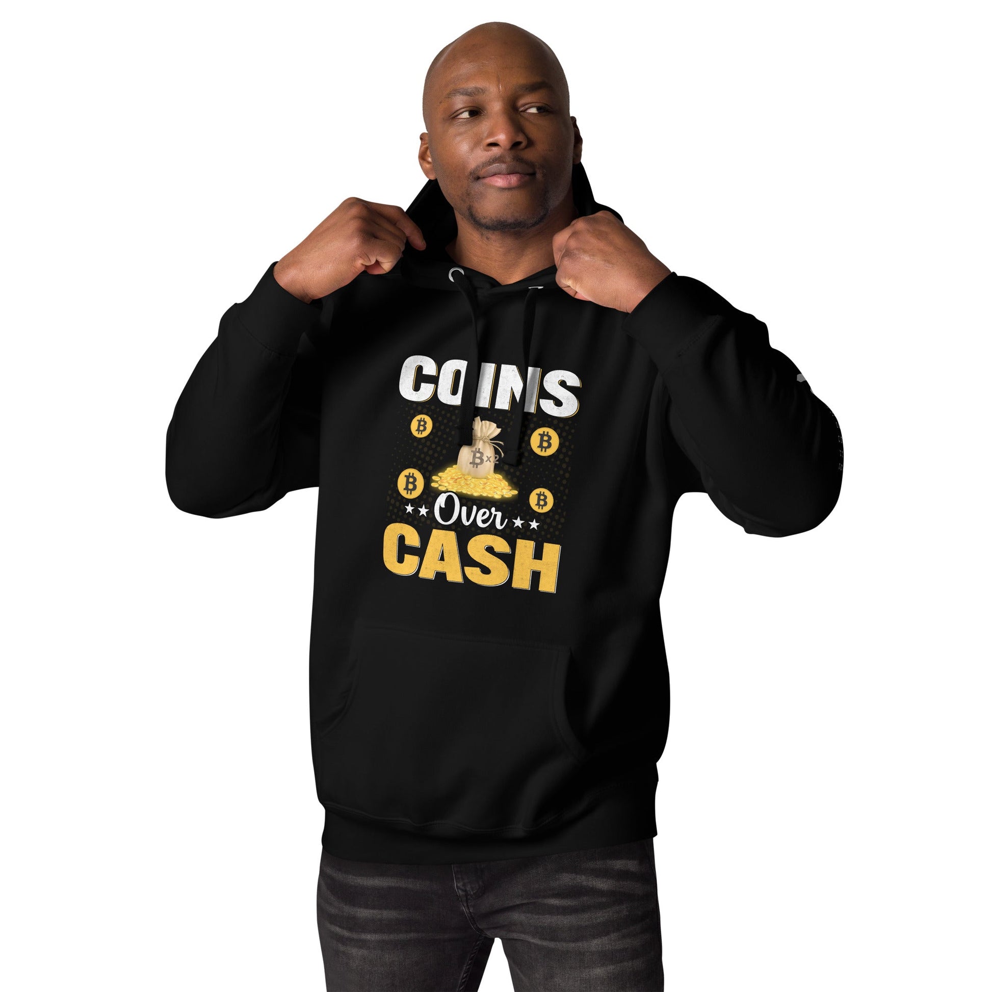 Coins over Cash Unisex Hoodie by DarkByteGear