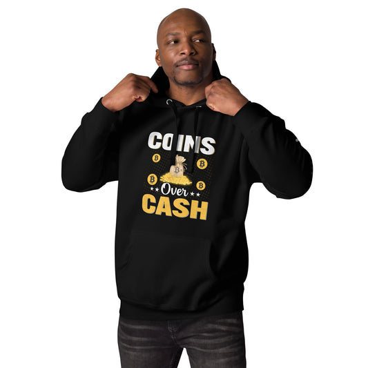 Coins over Cash Unisex Hoodie by DarkByteGear