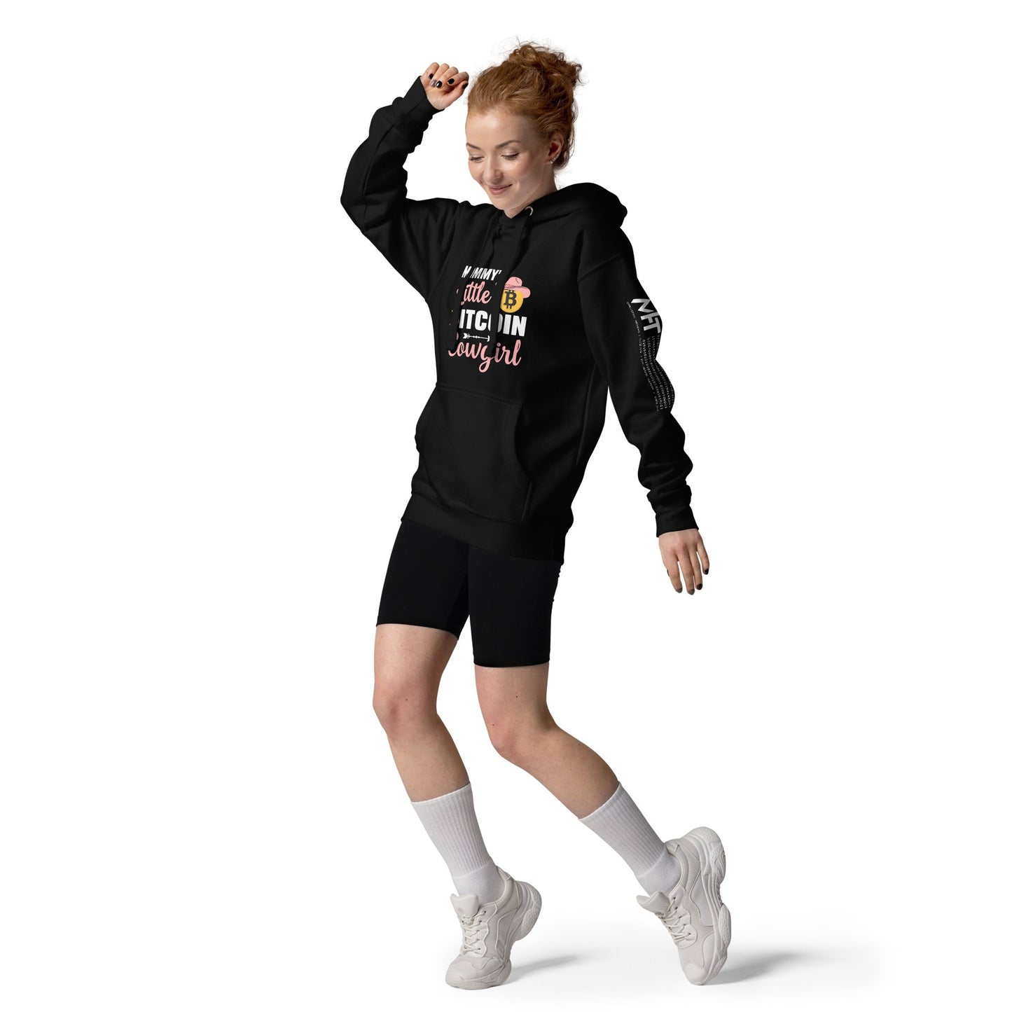 Mommy's little bitcoin cowgirl Unisex Hoodie by DarkByteGear