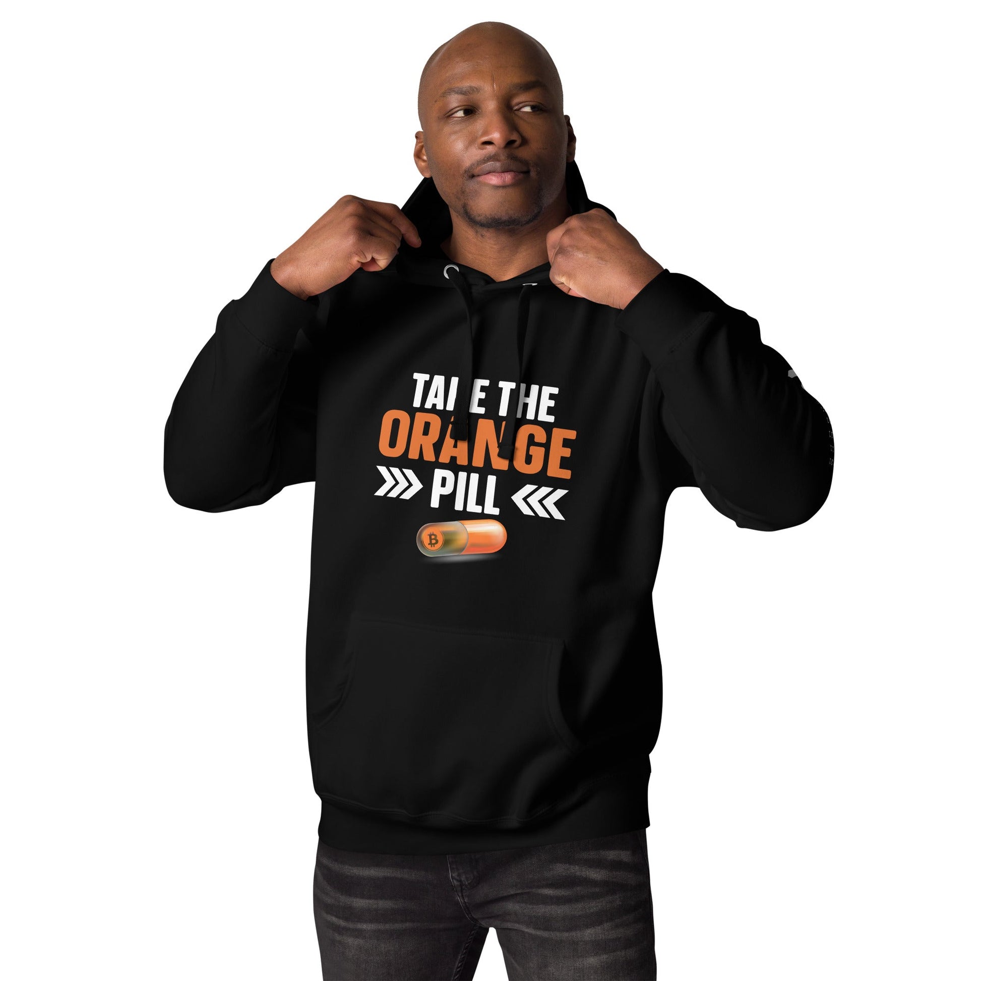 Take the Orange Pill Unisex Hoodie by DarkByteGear