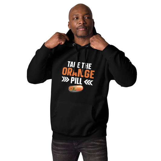 Take the Orange Pill Unisex Hoodie by DarkByteGear