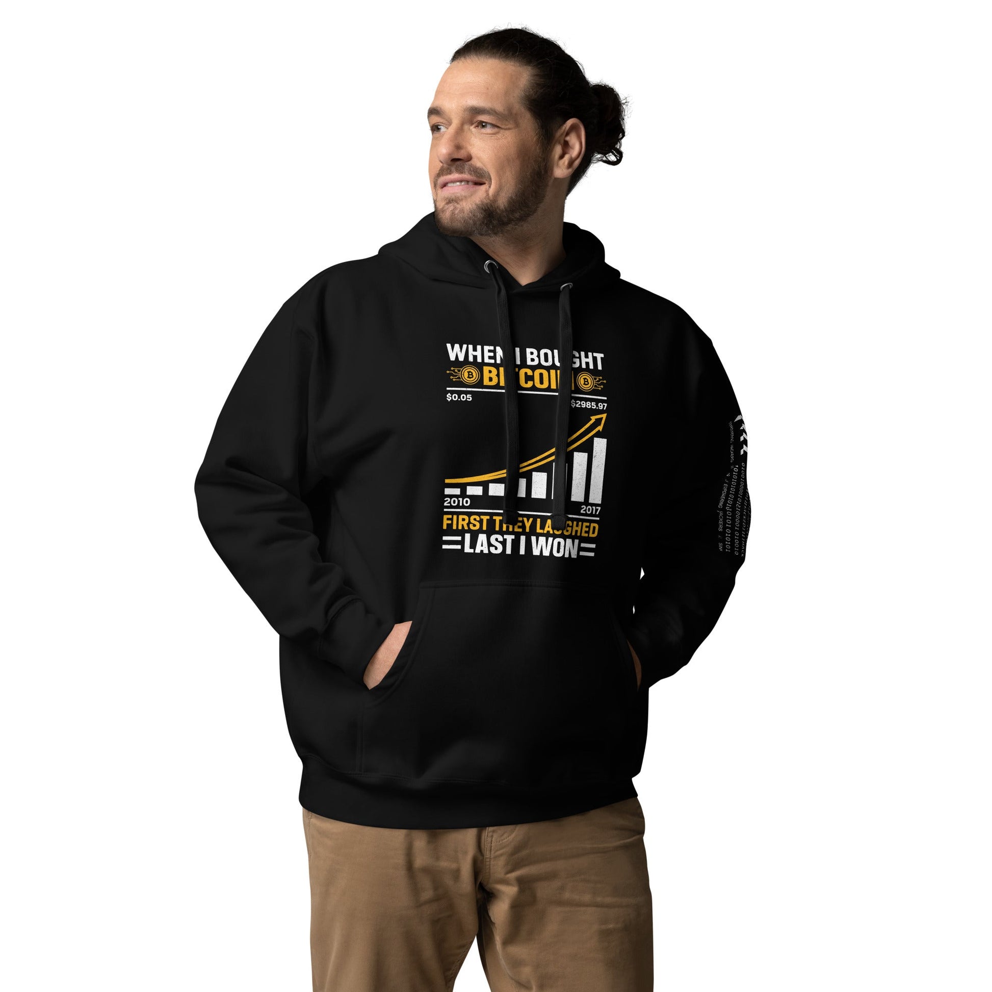 When I Bought Bitcoin, First they laughed, Last I won Unisex Hoodie by DarkByteGear