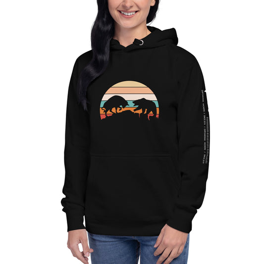Bull Bear Fight in Sunset - Unisex Hoodie by DarkByteGear