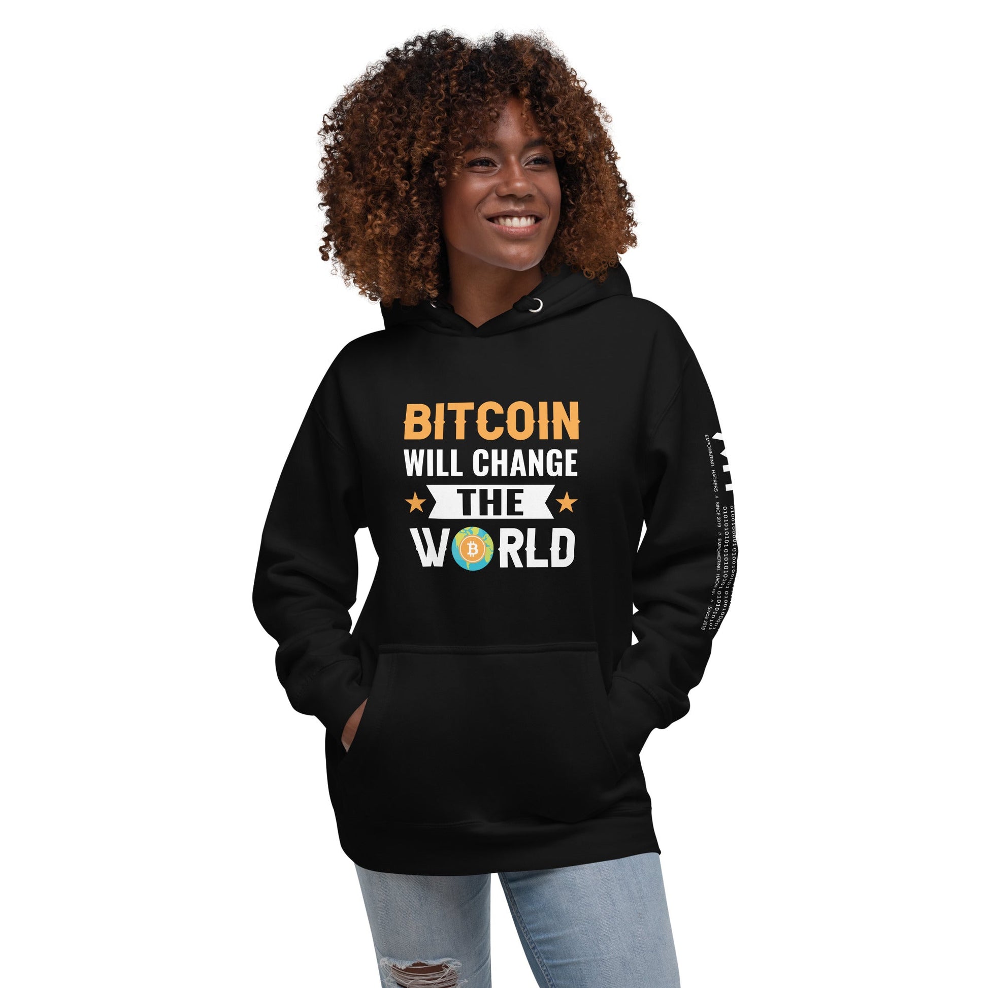Bitcoin will change the World Unisex Hoodie by DarkByteGear