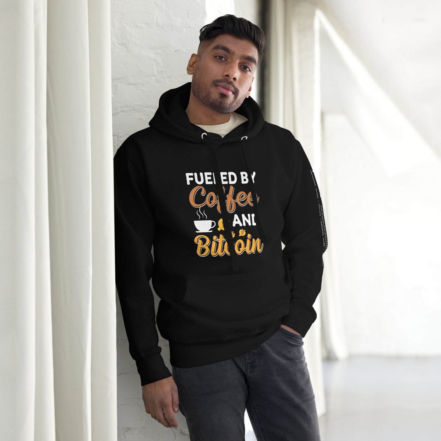 Fueled by Coffee and Bitcoin V1 - Unisex Hoodie by DarkByteGear
