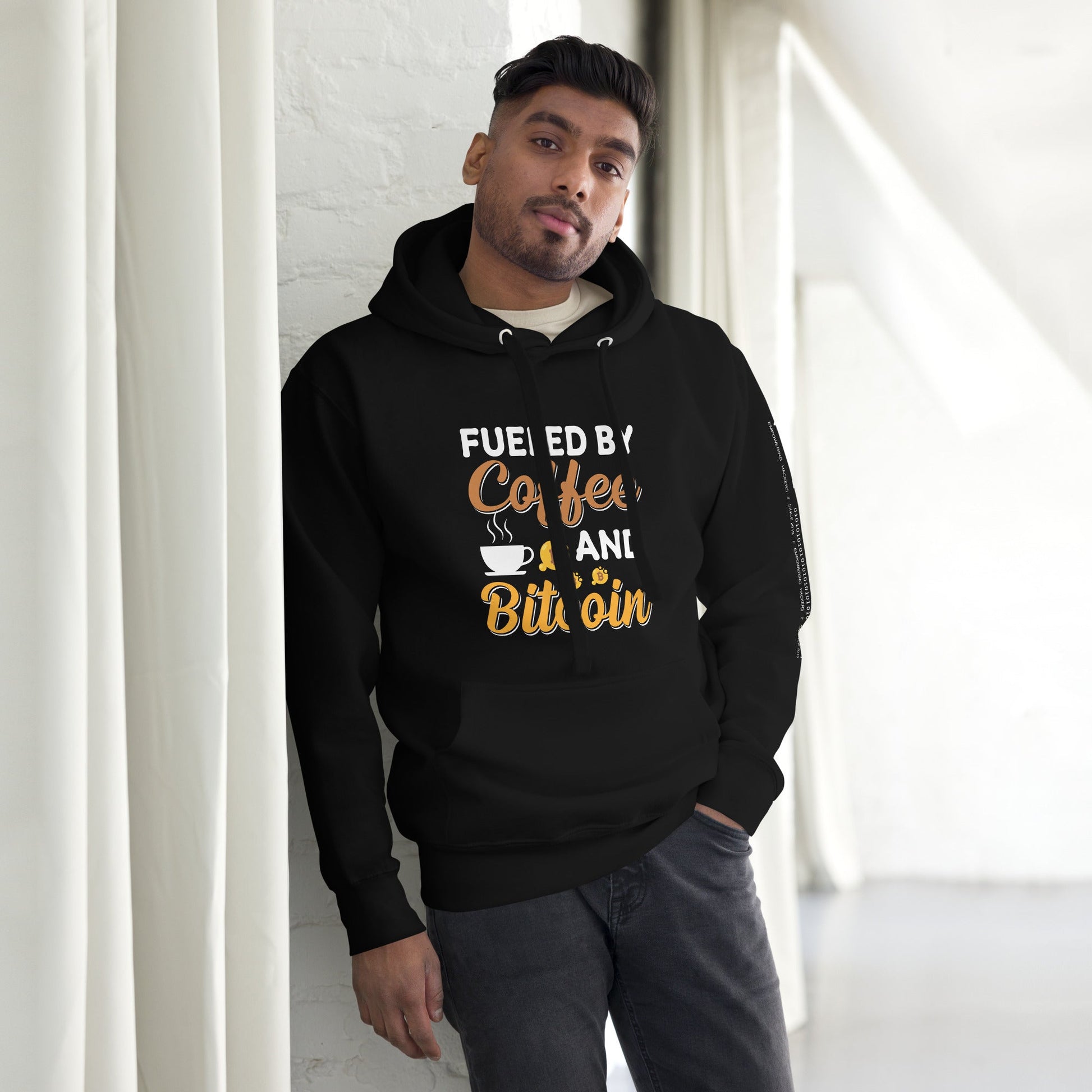 Fueled by Coffee and Bitcoin V1 - Unisex Hoodie by DarkByteGear