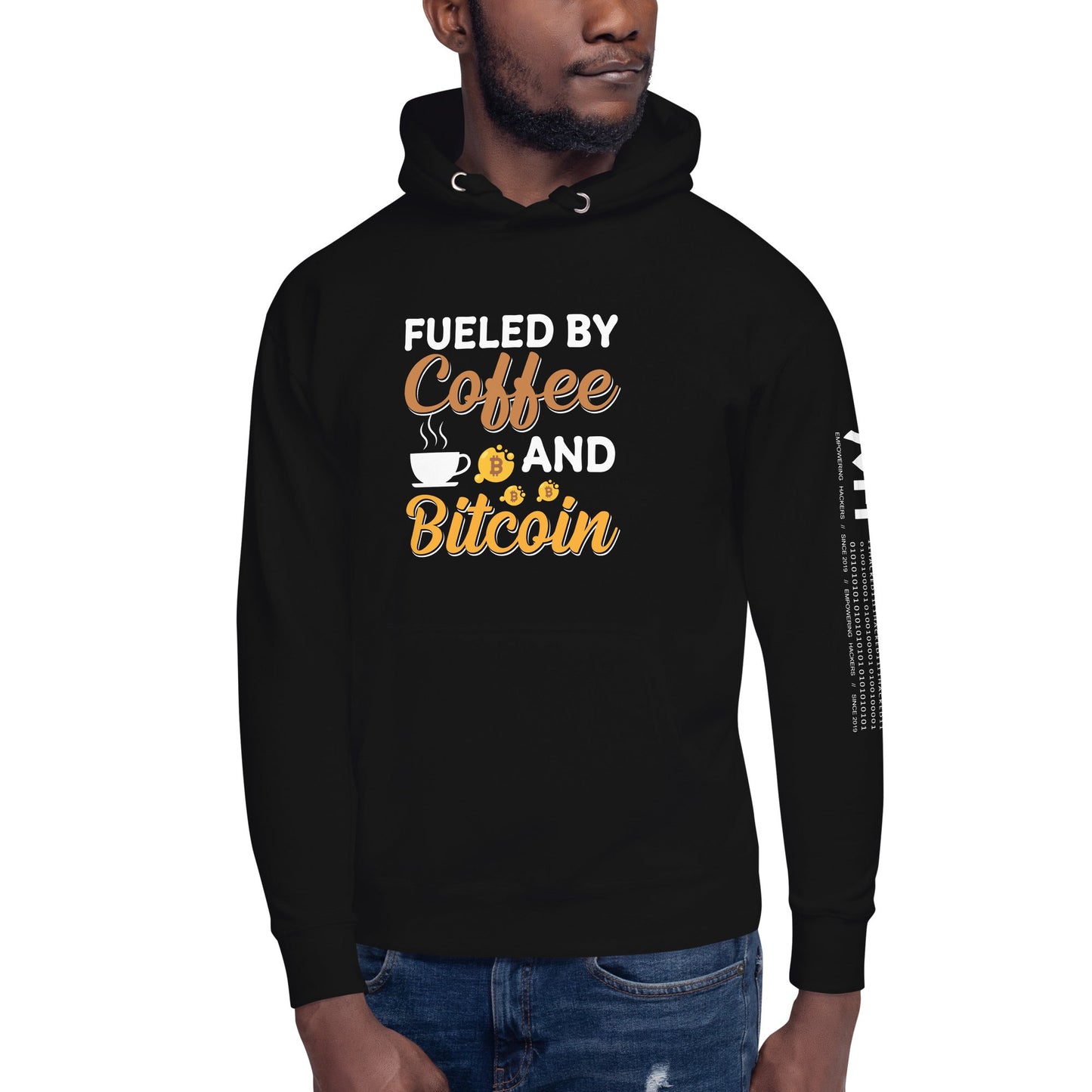Fueled by Coffee and Bitcoin V1 - Unisex Hoodie by DarkByteGear