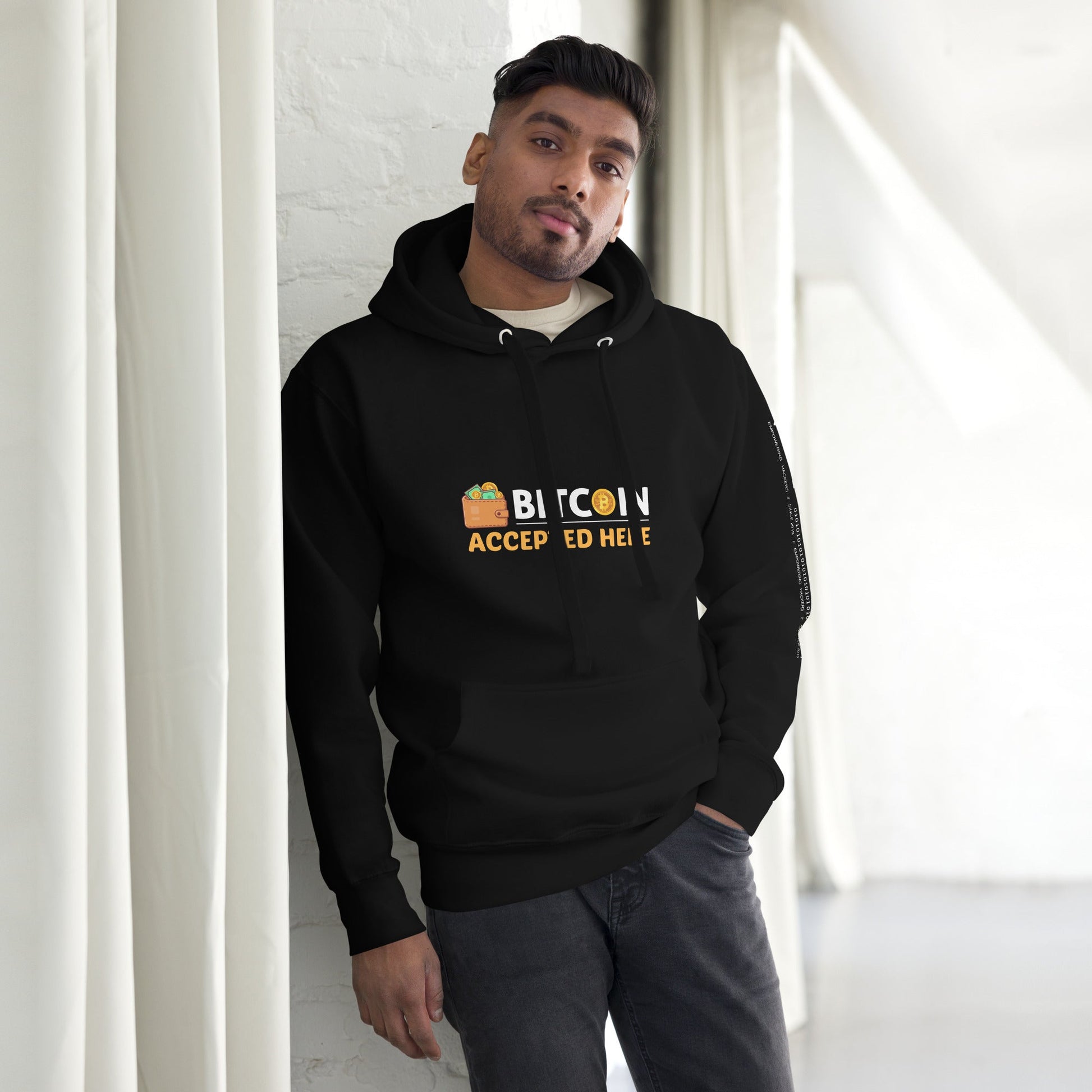 Bitcoin Accepted Here - Unisex Hoodie by DarkByteGear