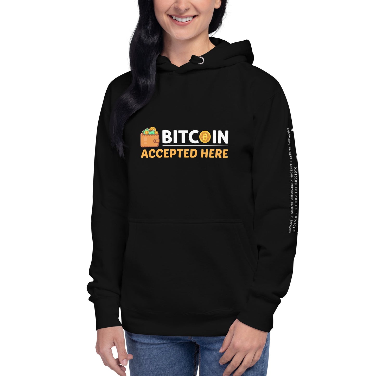 Bitcoin Accepted Here - Unisex Hoodie by DarkByteGear