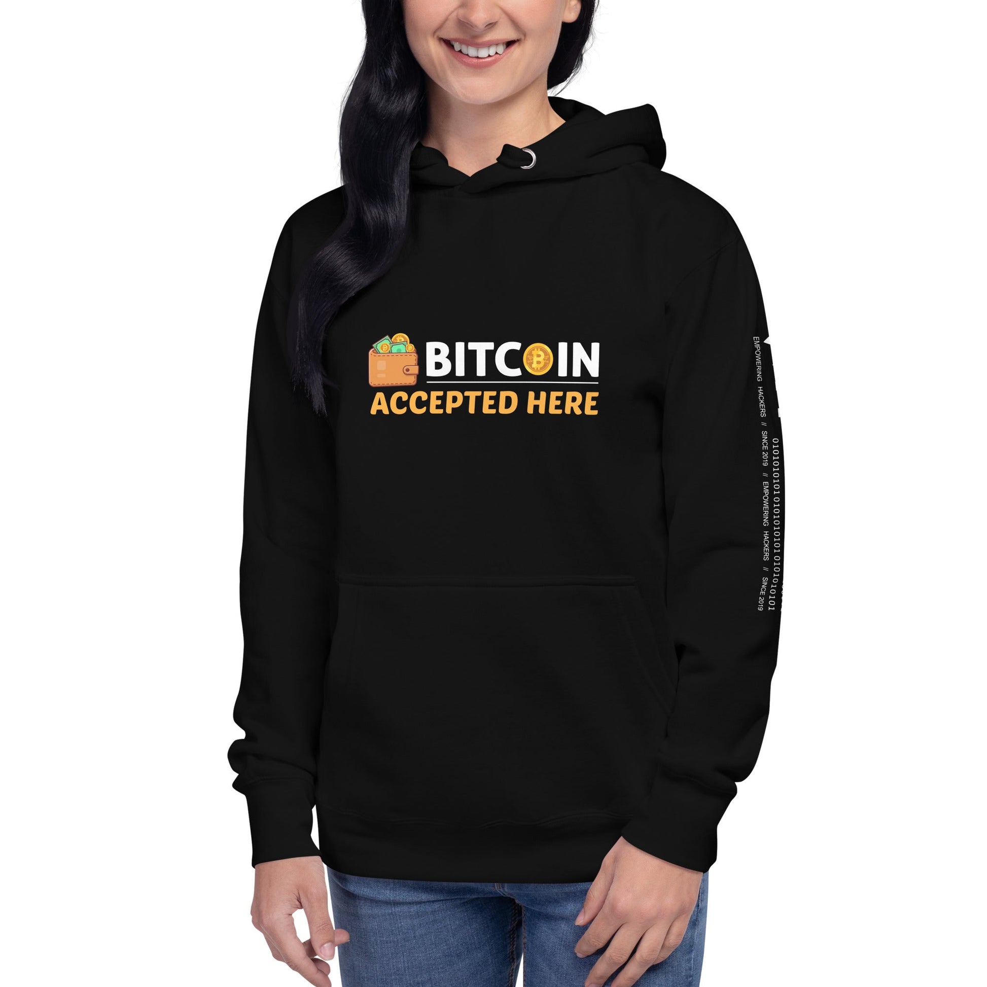 Bitcoin Accepted Here - Unisex Hoodie by DarkByteGear