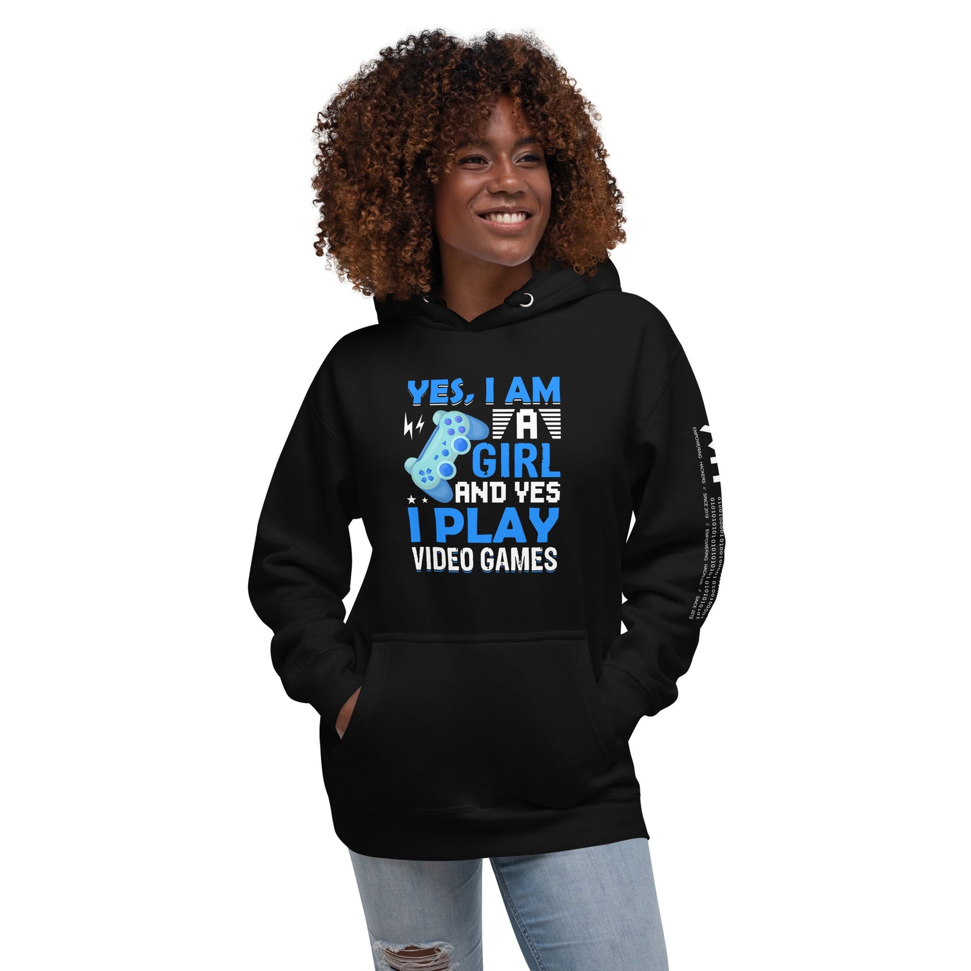 Yes, I am a Girl. Yes! I play Videogame - Unisex Hoodie by DarkByteGear