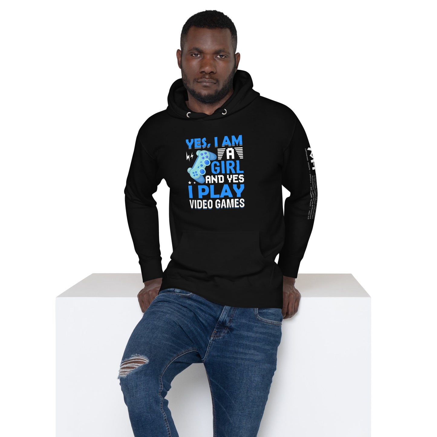 Yes, I am a Girl. Yes! I play Videogame - Unisex Hoodie by DarkByteGear