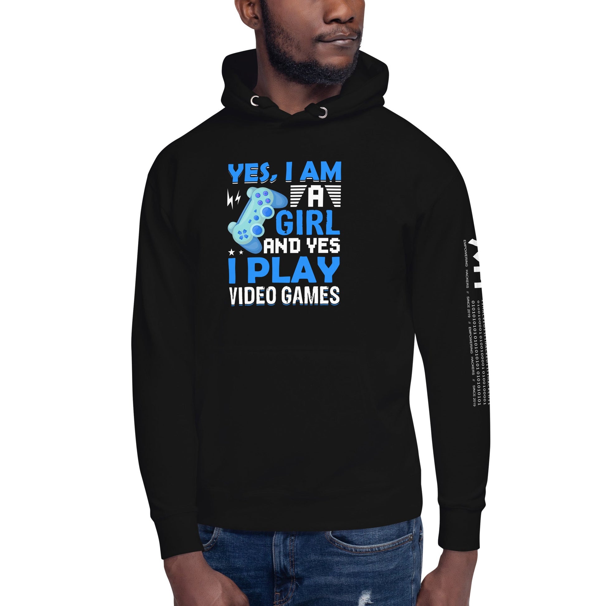 Yes, I am a Girl. Yes! I play Videogame - Unisex Hoodie by DarkByteGear