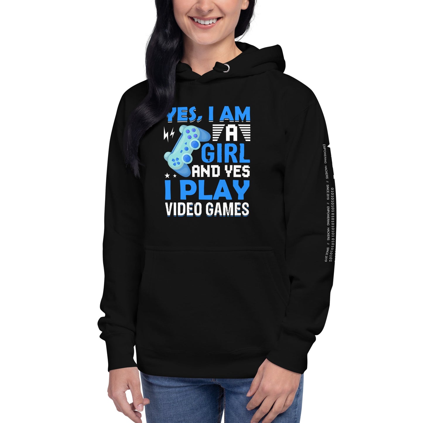Yes, I am a Girl. Yes! I play Videogame - Unisex Hoodie by DarkByteGear