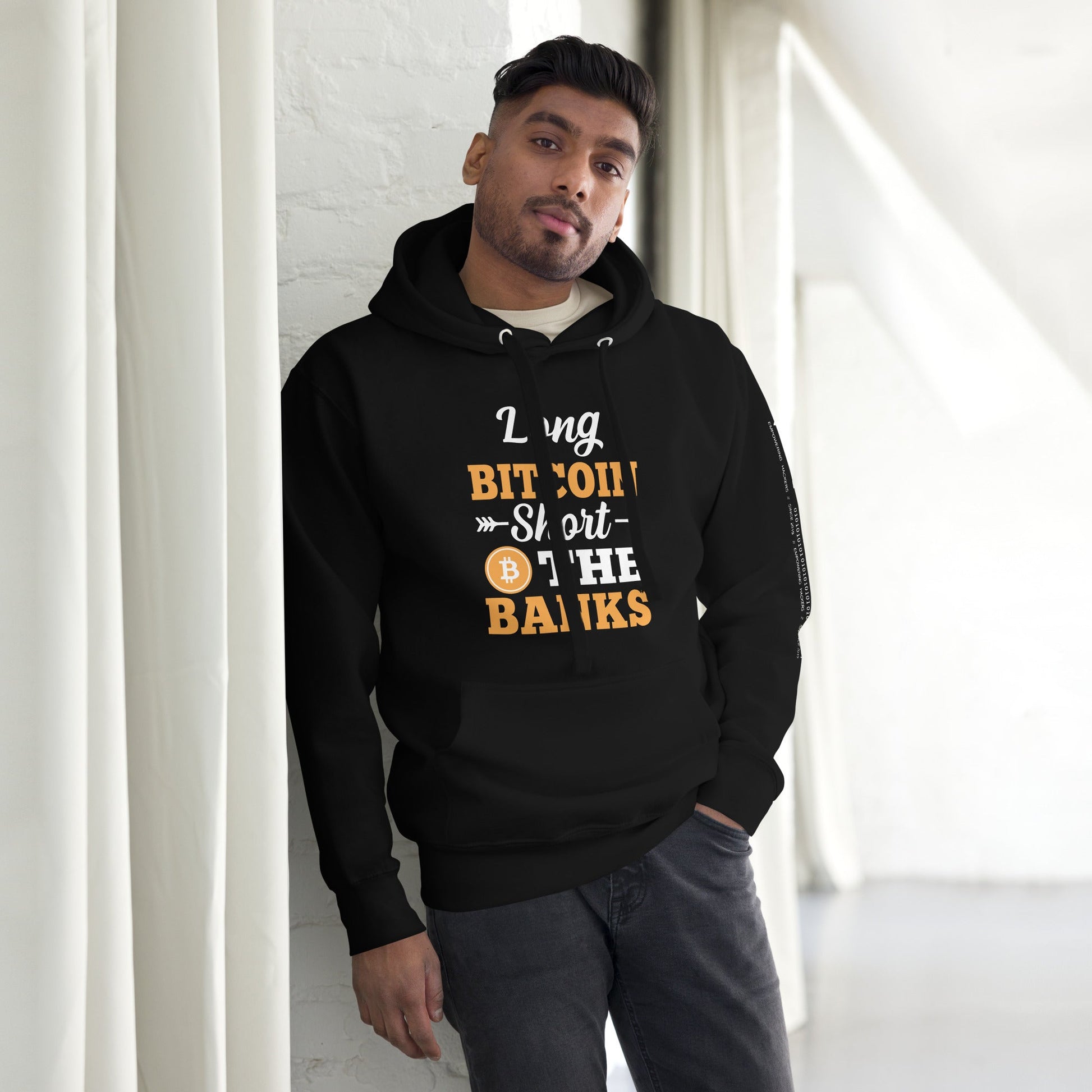 Long Big Coin, Short the Banks - Unisex Hoodie by DarkByteGear