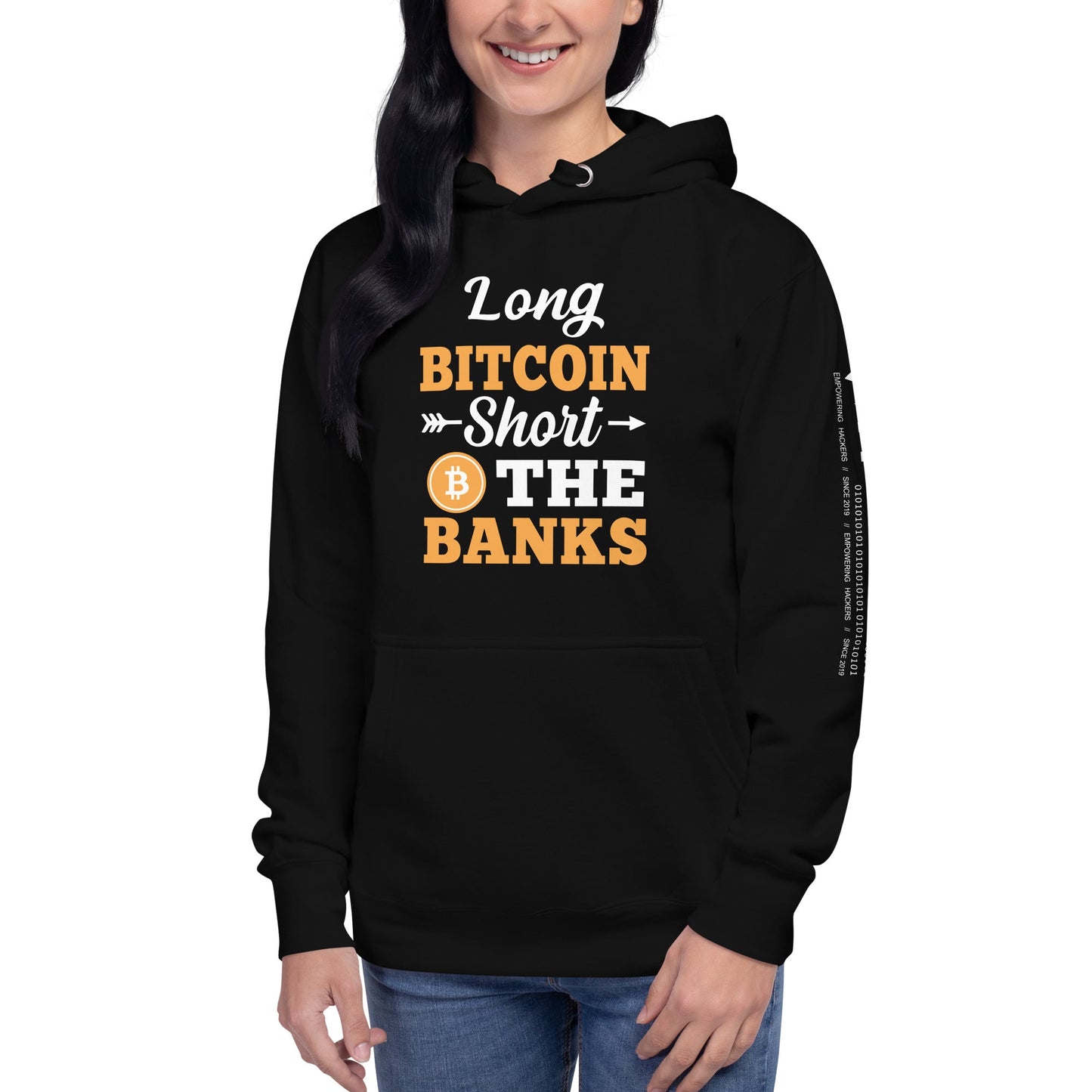 Long Big Coin, Short the Banks - Unisex Hoodie by DarkByteGear