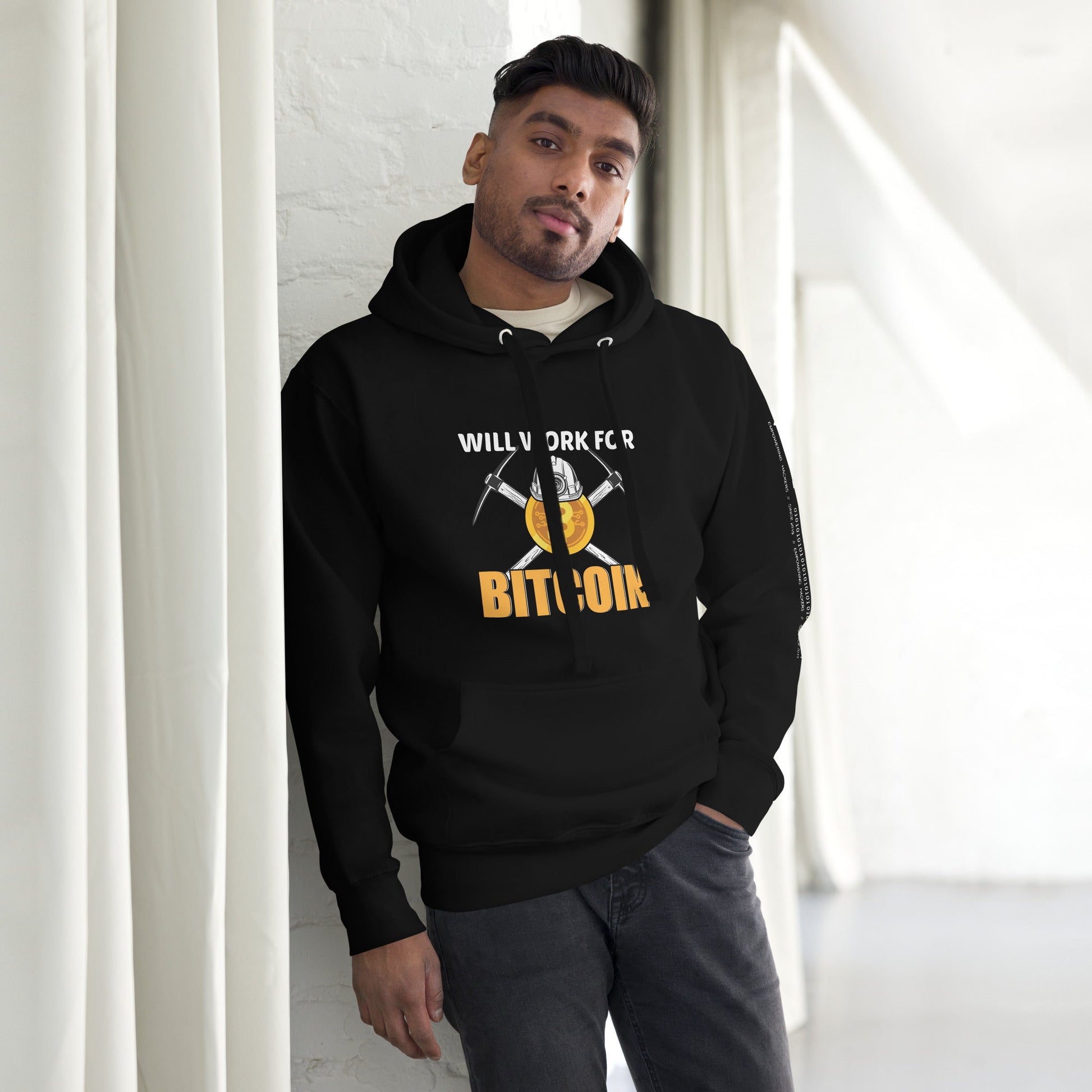 Will Work for Bitcoin - Unisex Hoodie by DarkByteGear