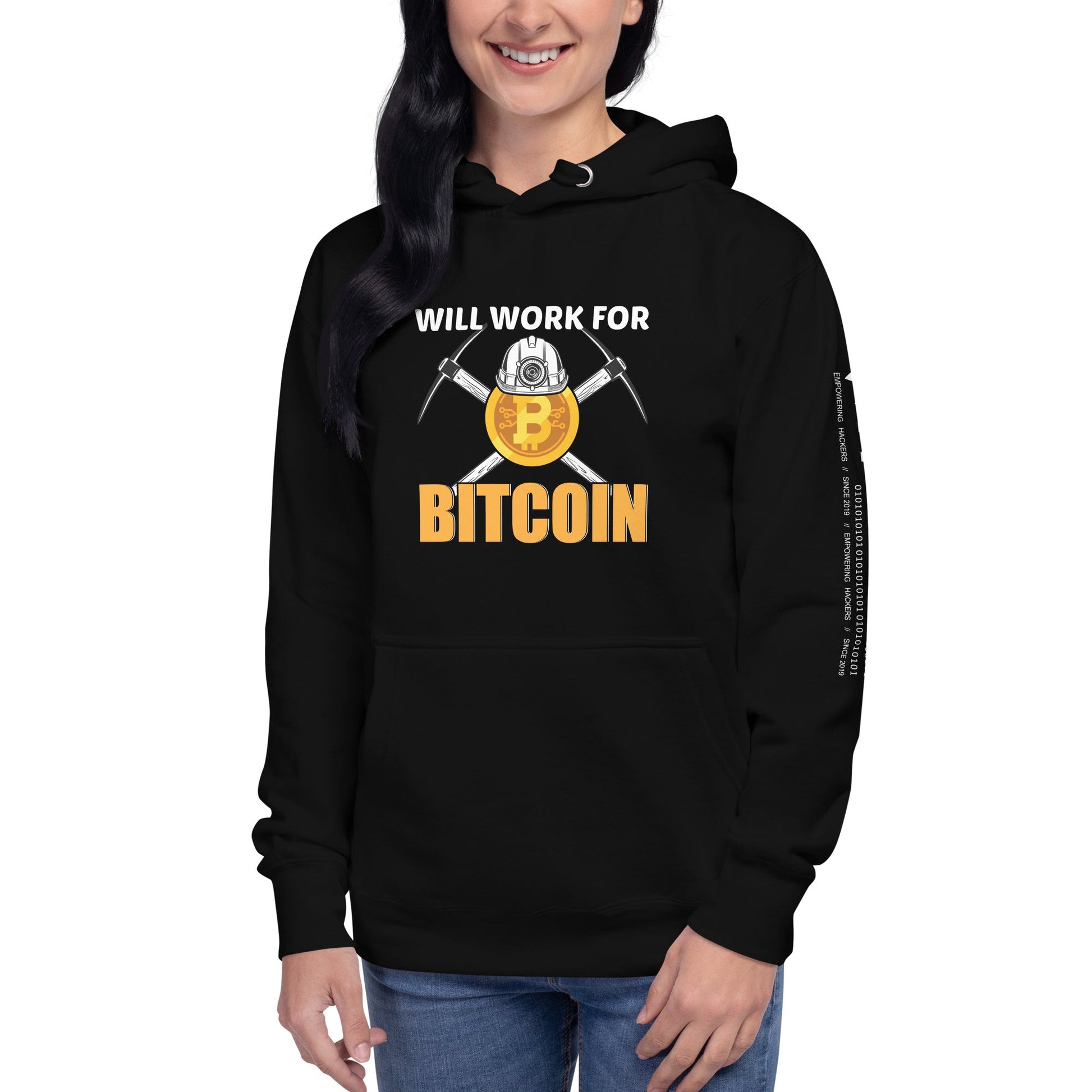 Will Work for Bitcoin - Unisex Hoodie by DarkByteGear
