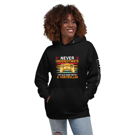 Never Underestimate an old man with a controller - Unisex Hoodie by DarkByteGear