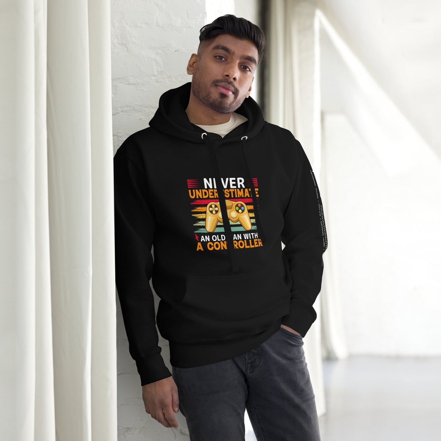 Never Underestimate an old man with a controller - Unisex Hoodie by DarkByteGear