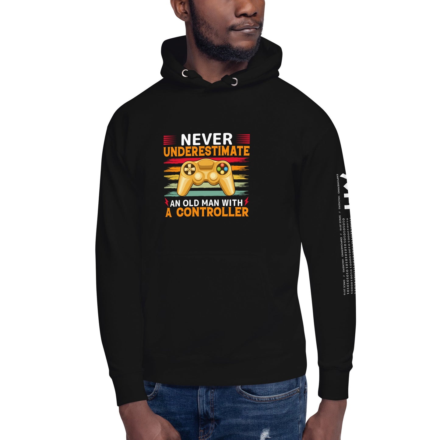 Never Underestimate an old man with a controller - Unisex Hoodie by DarkByteGear