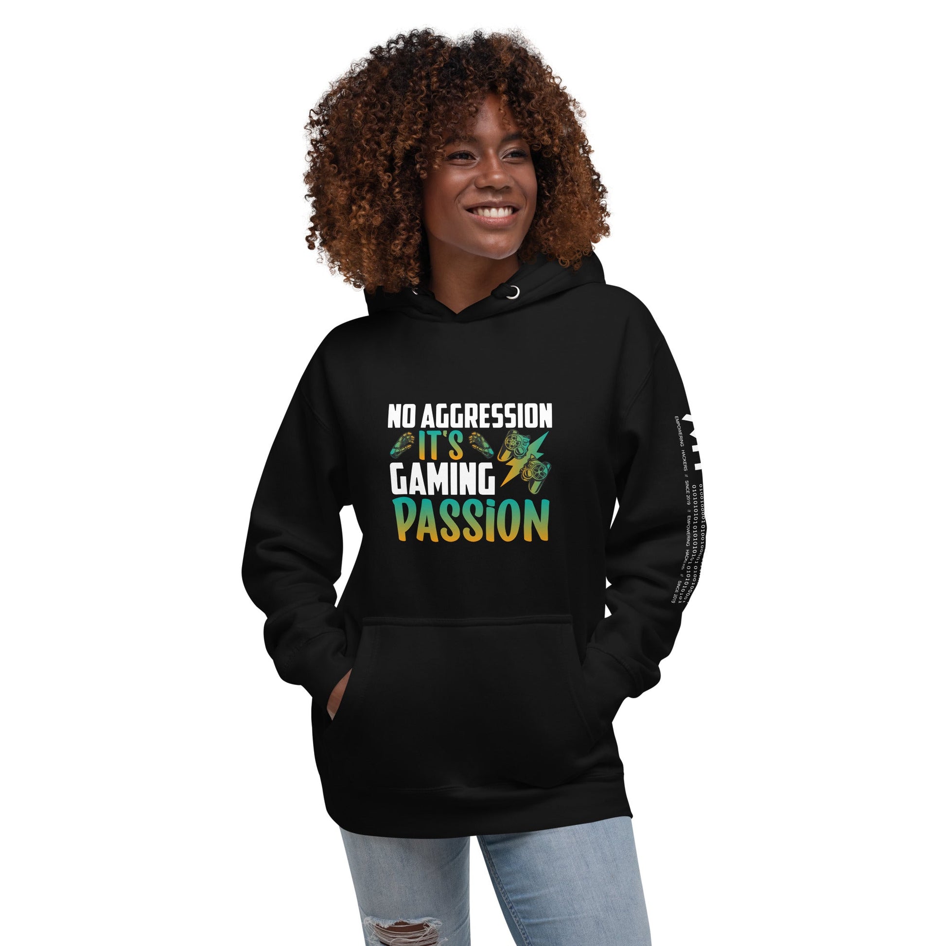 No Aggression, It's Gaming Passion - Unisex Hoodie by DarkByteGear