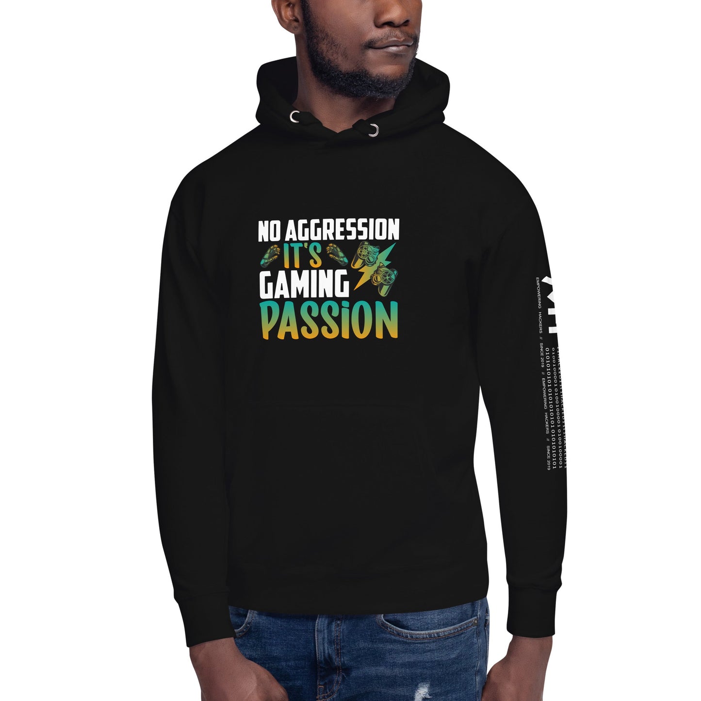 No Aggression, It's Gaming Passion - Unisex Hoodie by DarkByteGear