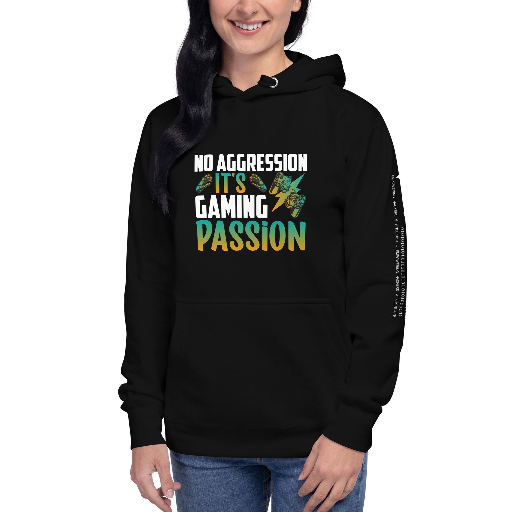 No Aggression, It's Gaming Passion - Unisex Hoodie by DarkByteGear