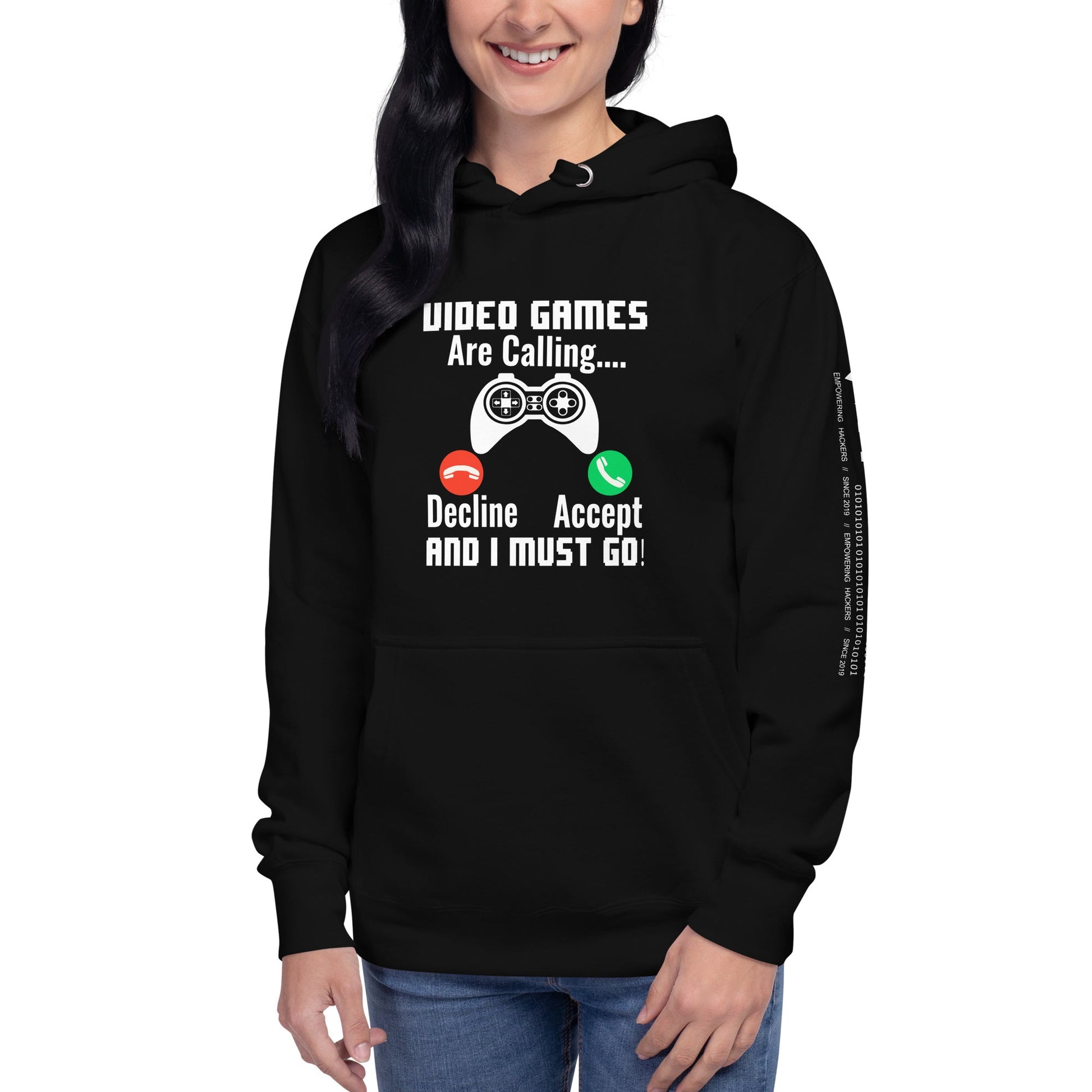 Video Games are Calling and I must Go Rima 18 - Unisex Hoodie by DarkByteGear