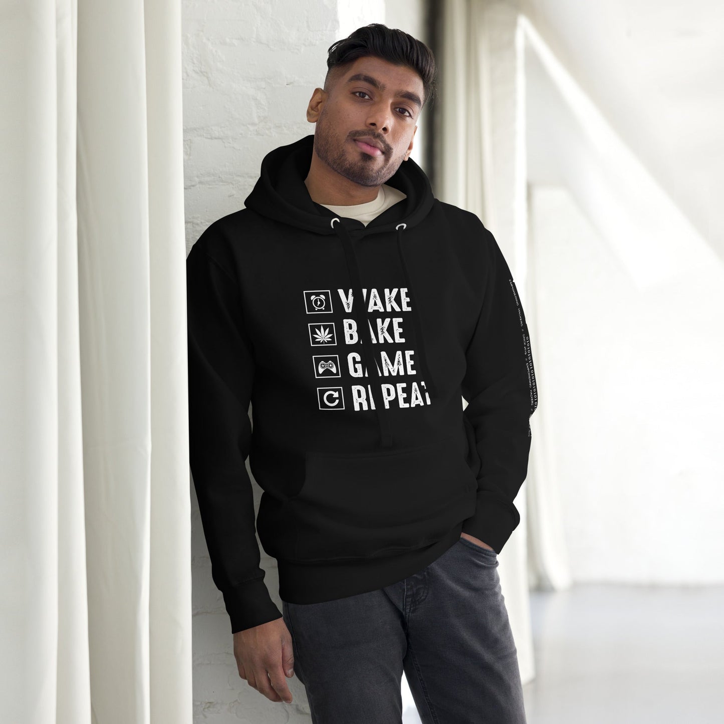 Wake, Bake, Game, Repeat Rima 13 - Unisex Hoodie by DarkByteGear