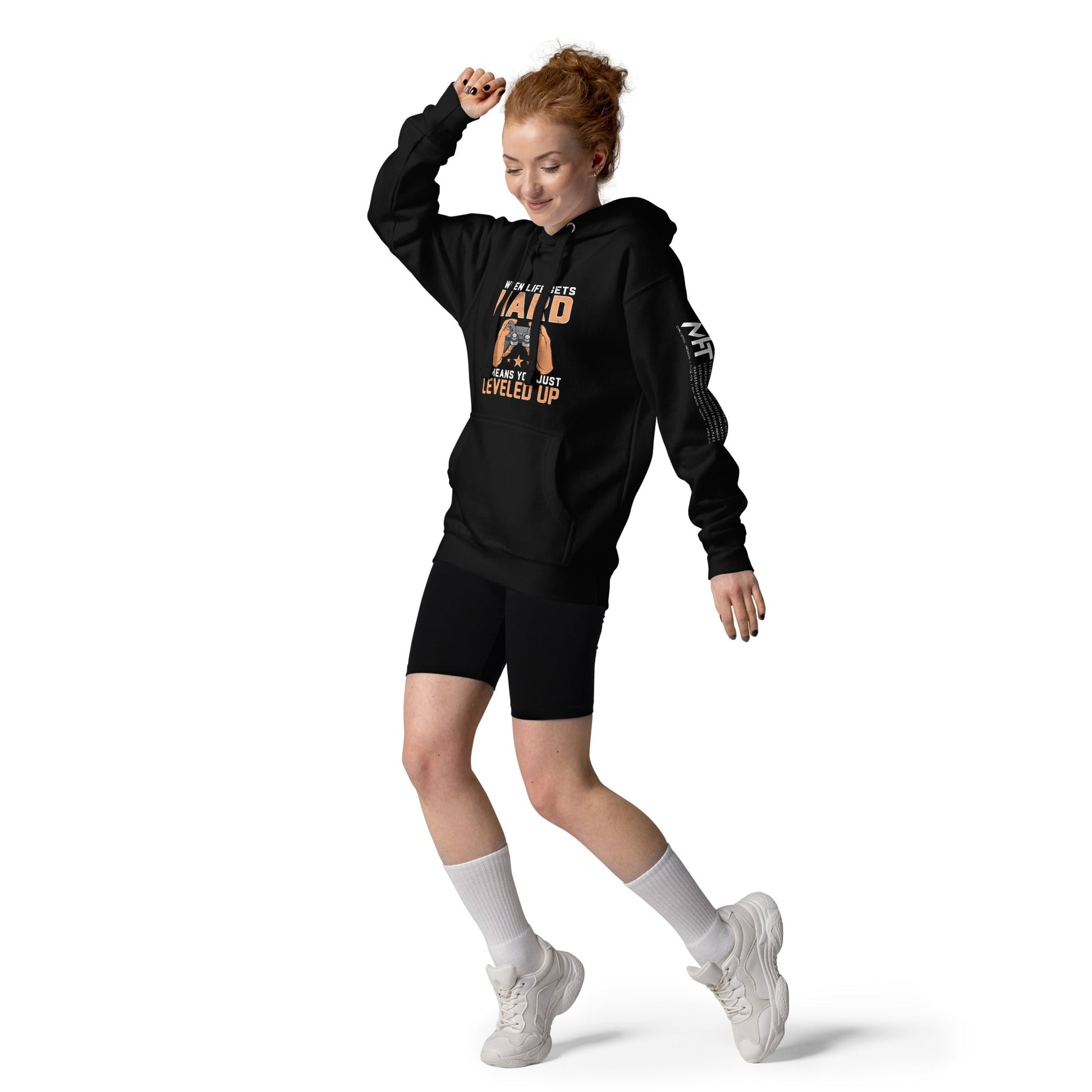 When life Gets hard, it Means you are leveled up - Unisex Hoodie by DarkByteGear