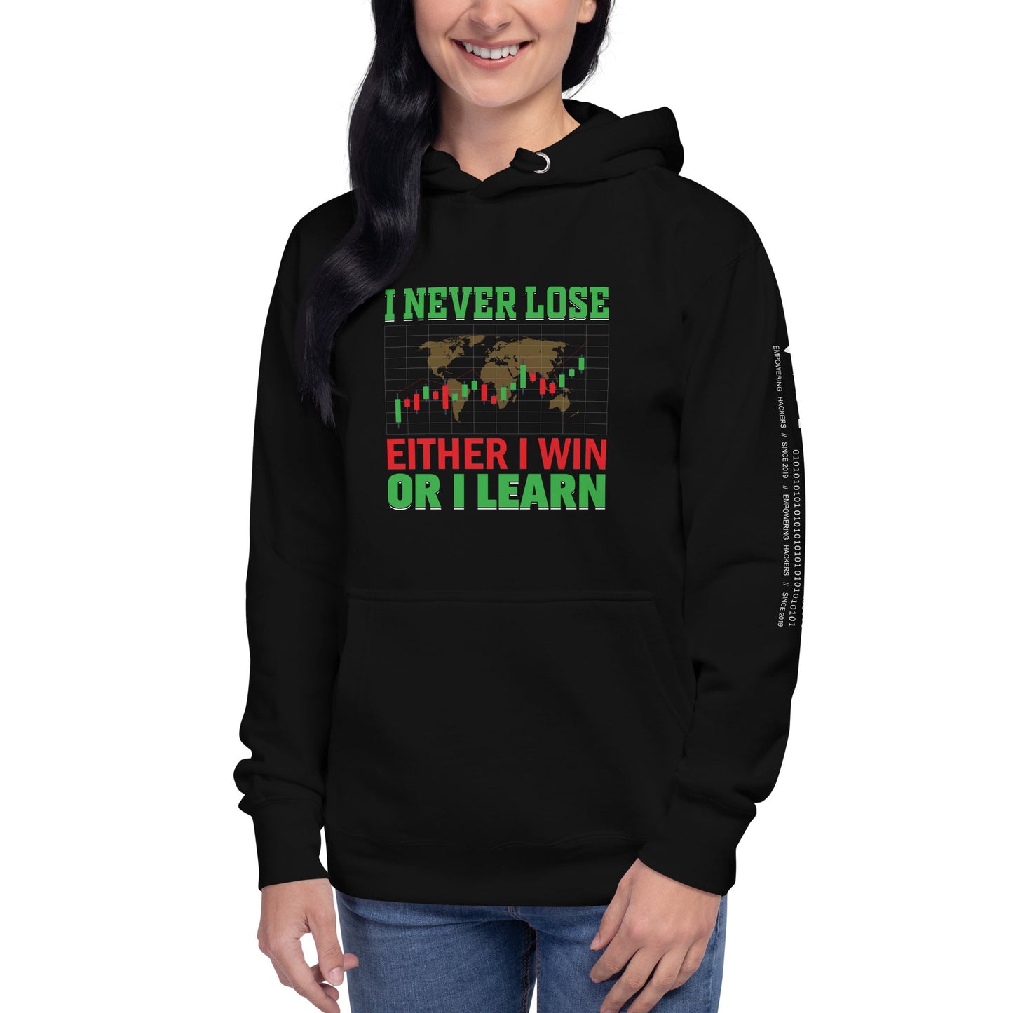 I never Lose: Either I win or I learn V2 - Unisex Hoodie by DarkByteGear