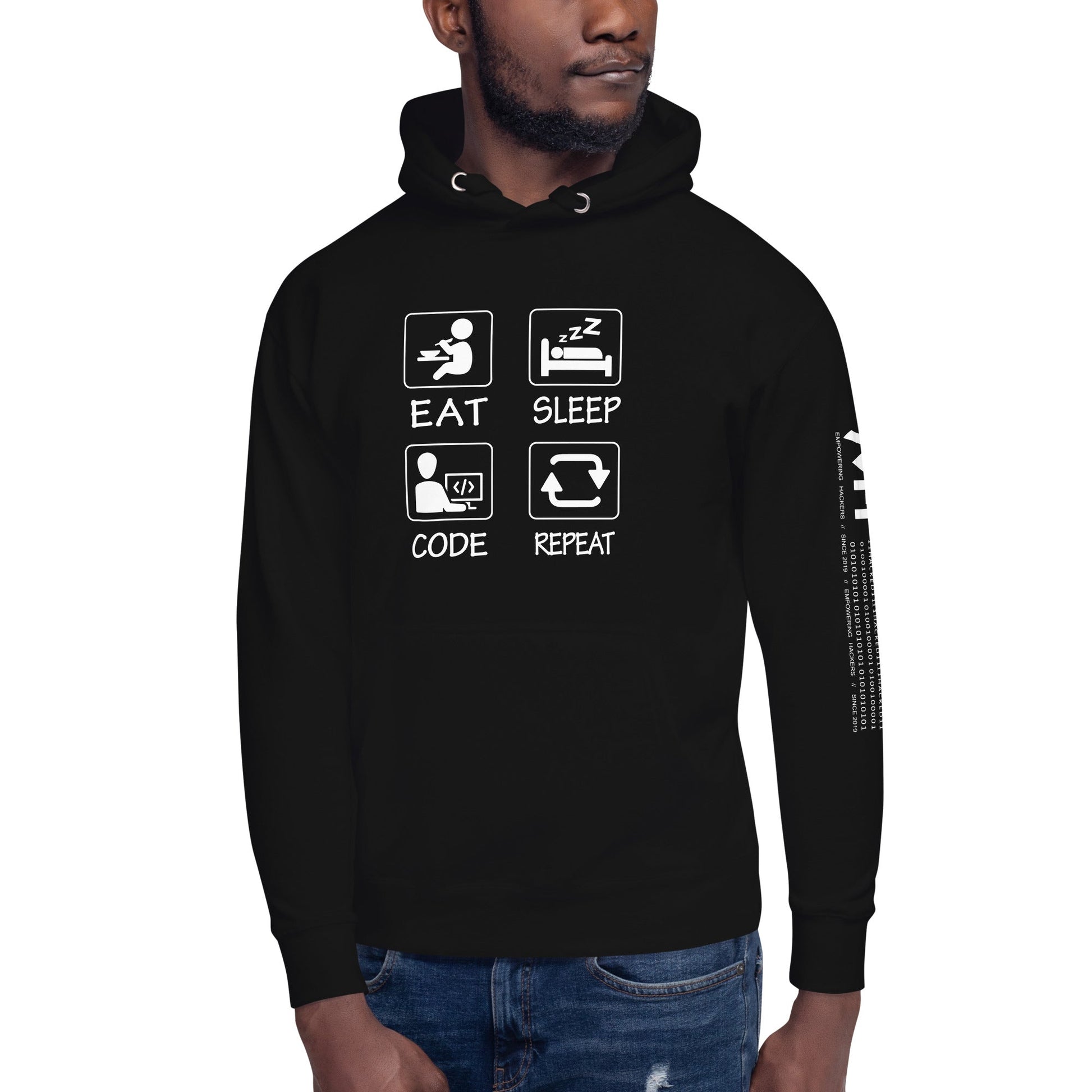 Eat, Sleep, Code, Repeat V1 - Unisex Hoodie by DarkByteGear