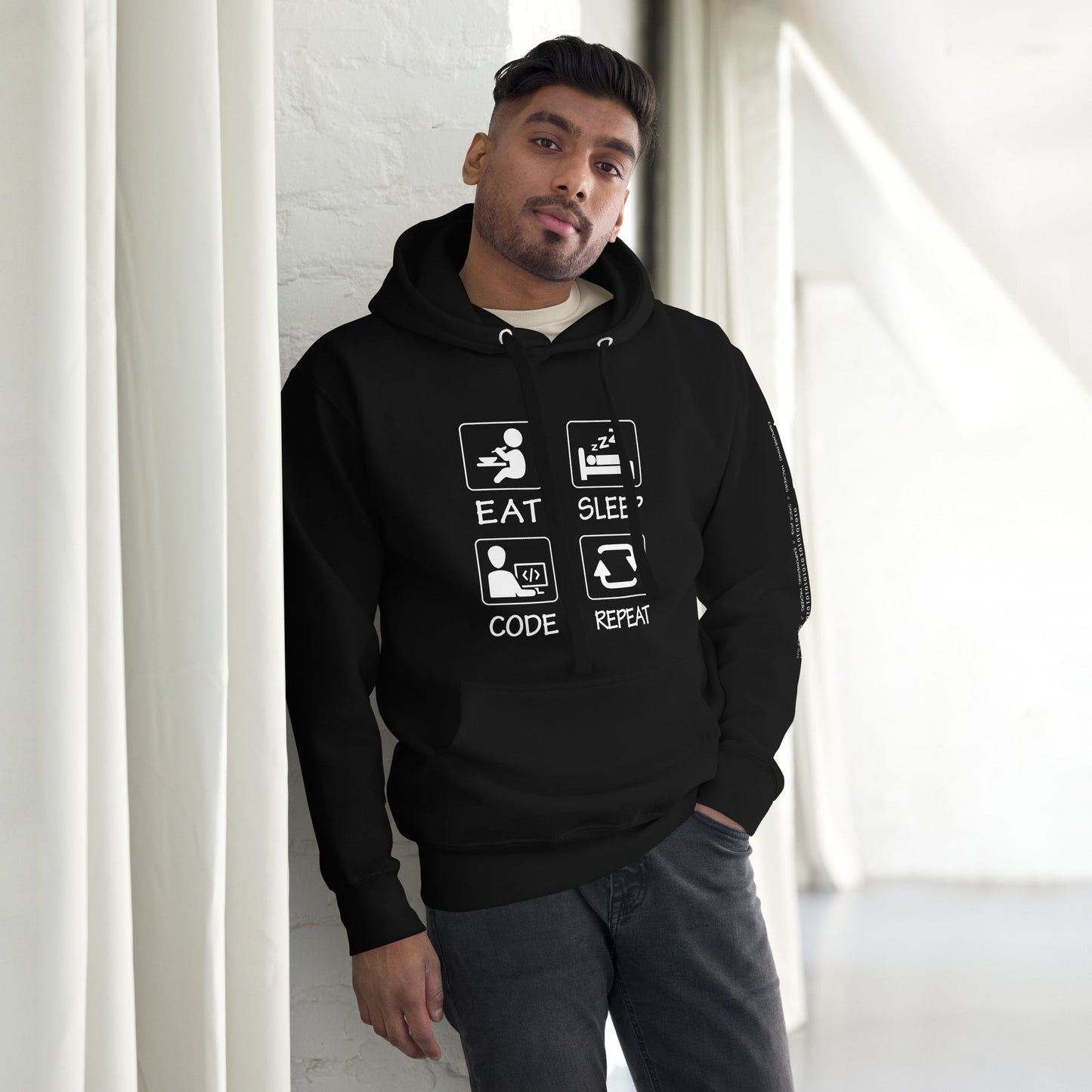 Eat, Sleep, Code, Repeat V1 - Unisex Hoodie by DarkByteGear