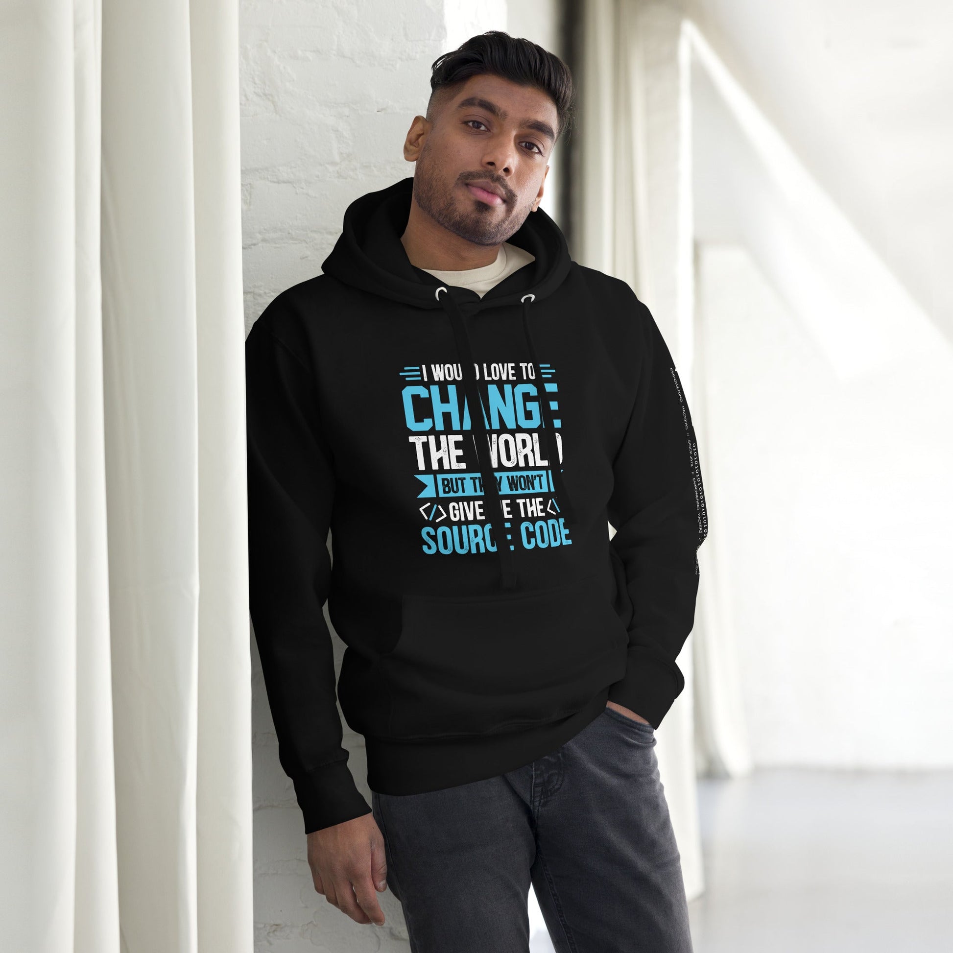 I would Love to Change the world, but they won't Give me the Source Code V1 - Unisex Hoodie by DarkByteGear