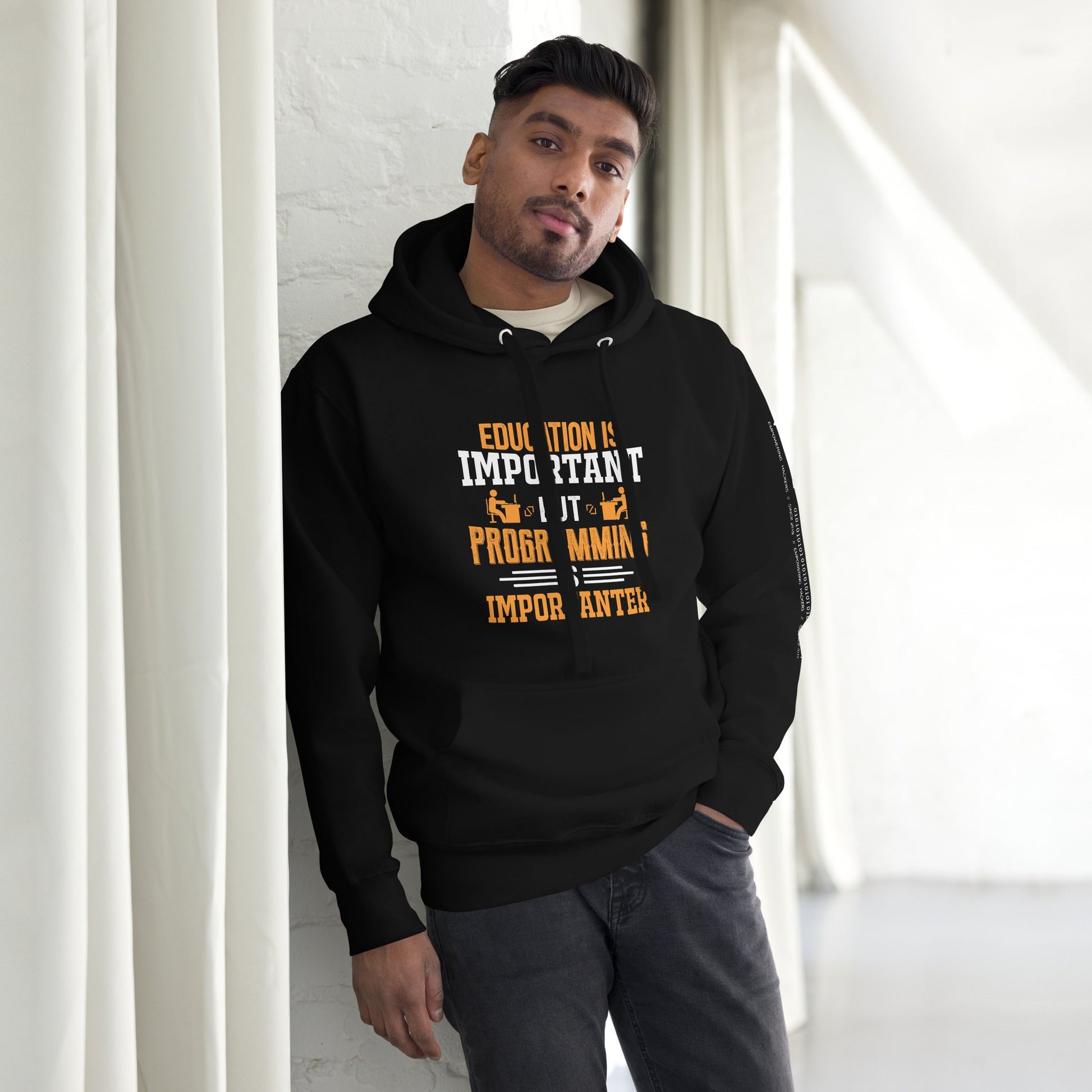 Education is important, but Programming is importanter - Unisex Hoodie by DarkByteGear