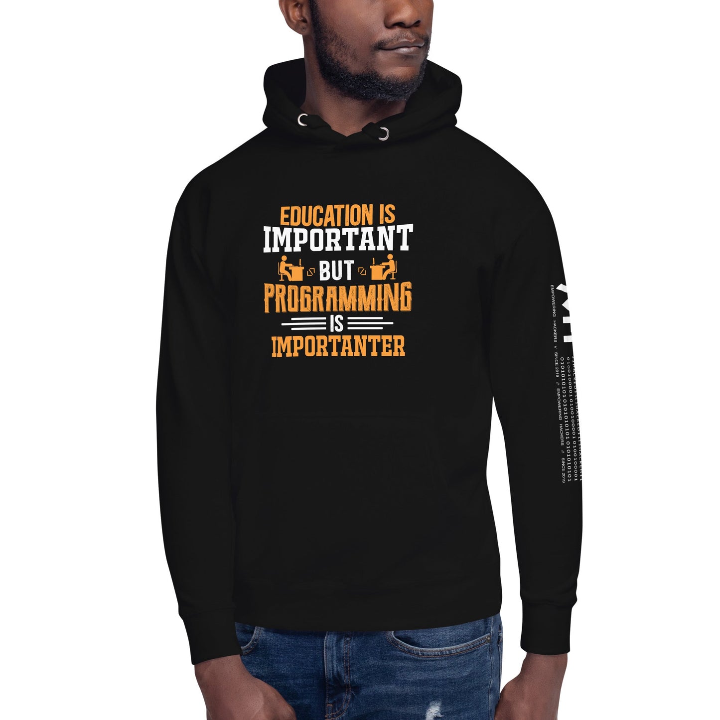 Education is important, but Programming is importanter - Unisex Hoodie by DarkByteGear