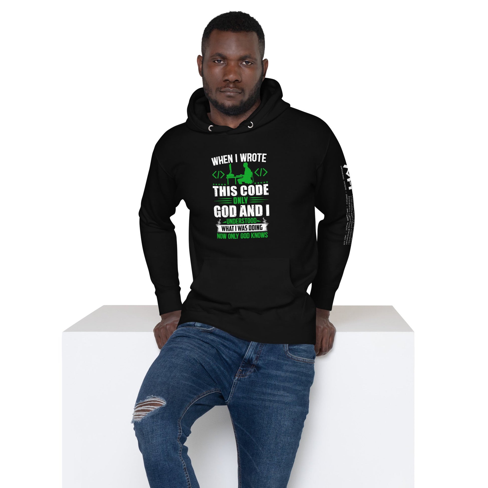 When I Wrote this code, only God and I Understood - Unisex Hoodie by DarkByteGear