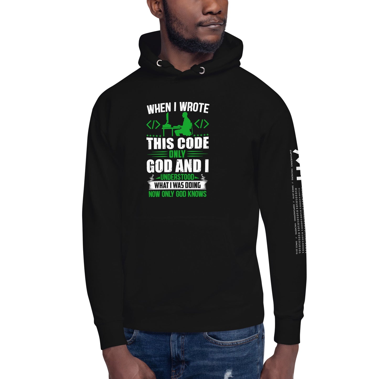 When I Wrote this code, only God and I Understood - Unisex Hoodie by DarkByteGear