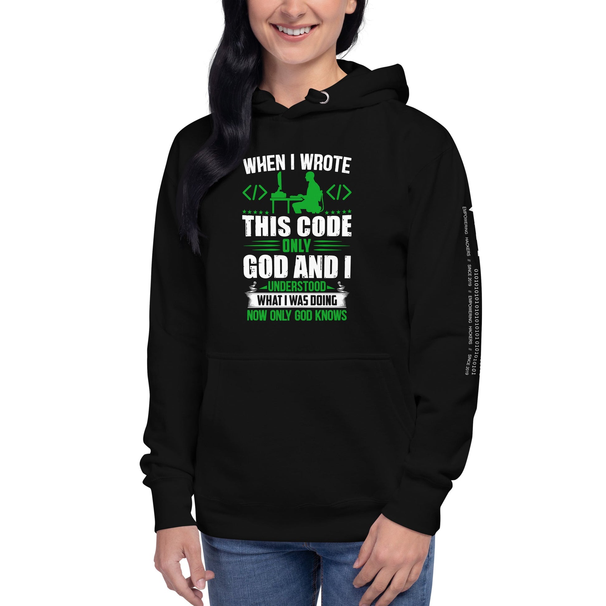 When I Wrote this code, only God and I Understood - Unisex Hoodie by DarkByteGear